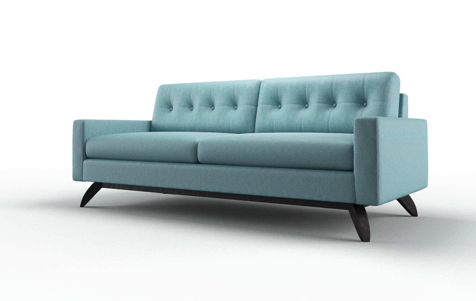Milan Cosmo Turquoise Sofa espresso legs 4