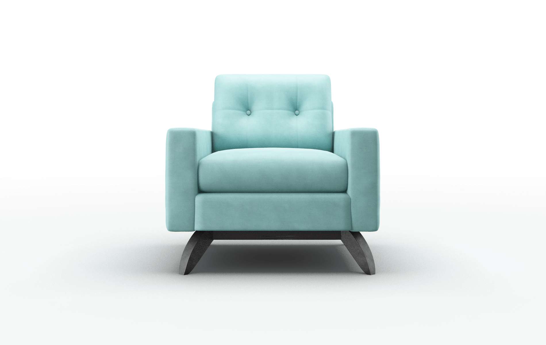 Milan Curious turquoise Chair Espresso Legs  1