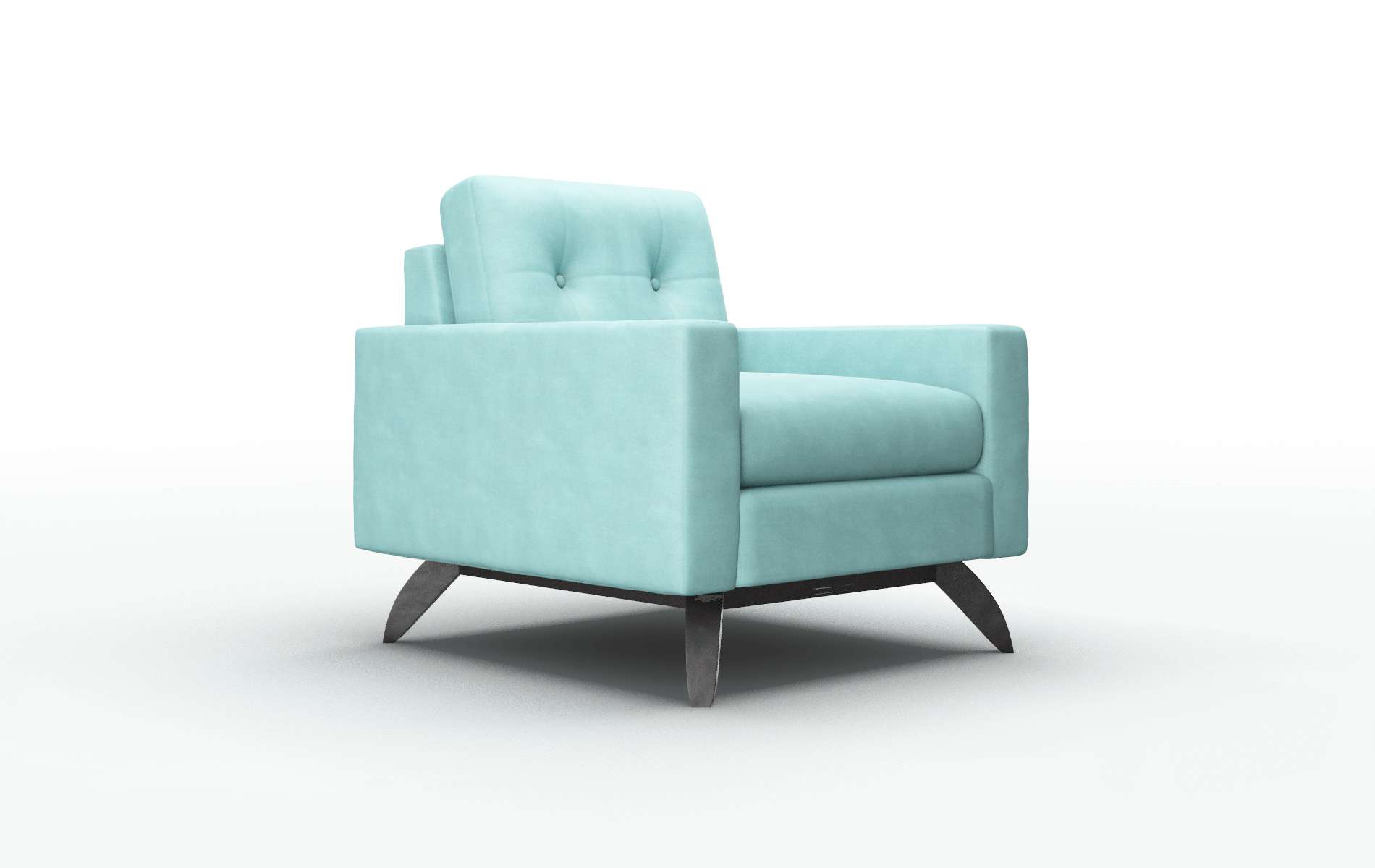 Milan Curious Turquoise Chair espresso legs 2