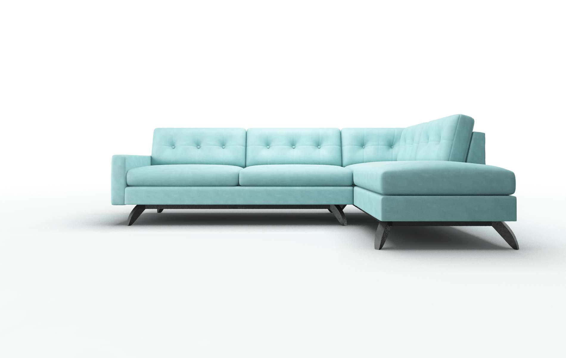 Milan Curious turquoise Panel Espresso Legs  1