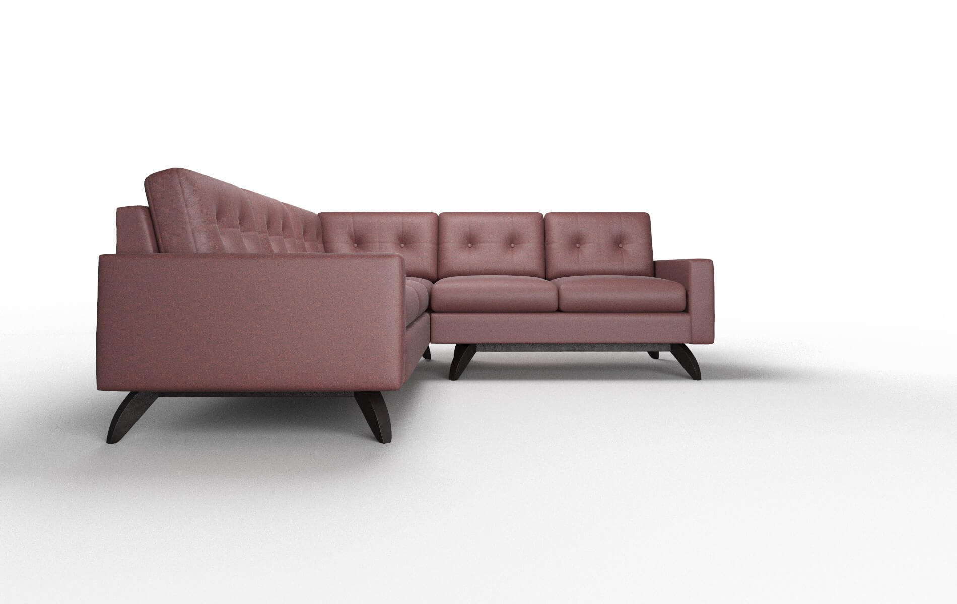 Milan Derby Berry Sectional espresso legs 2