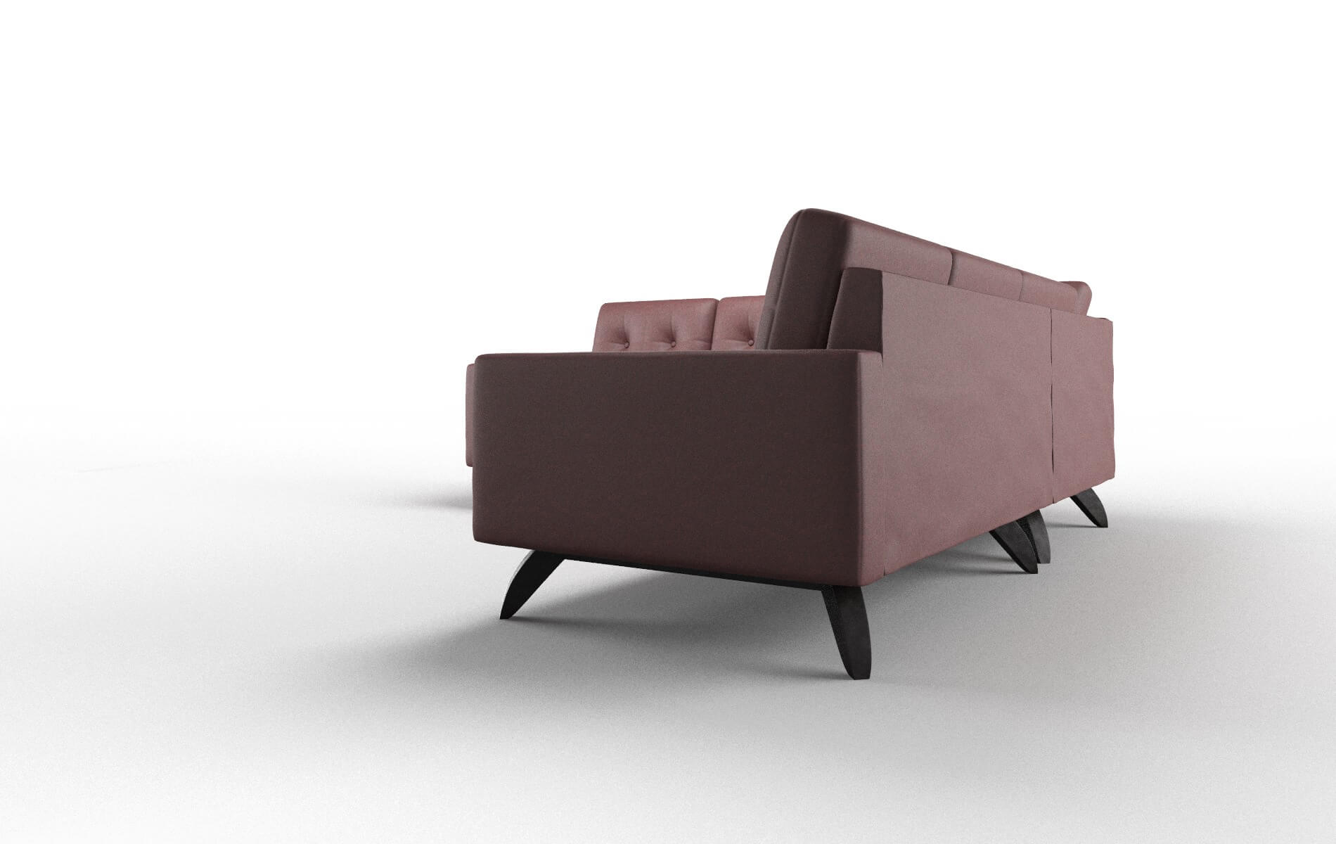 Milan Derby Berry Sectional espresso legs 4