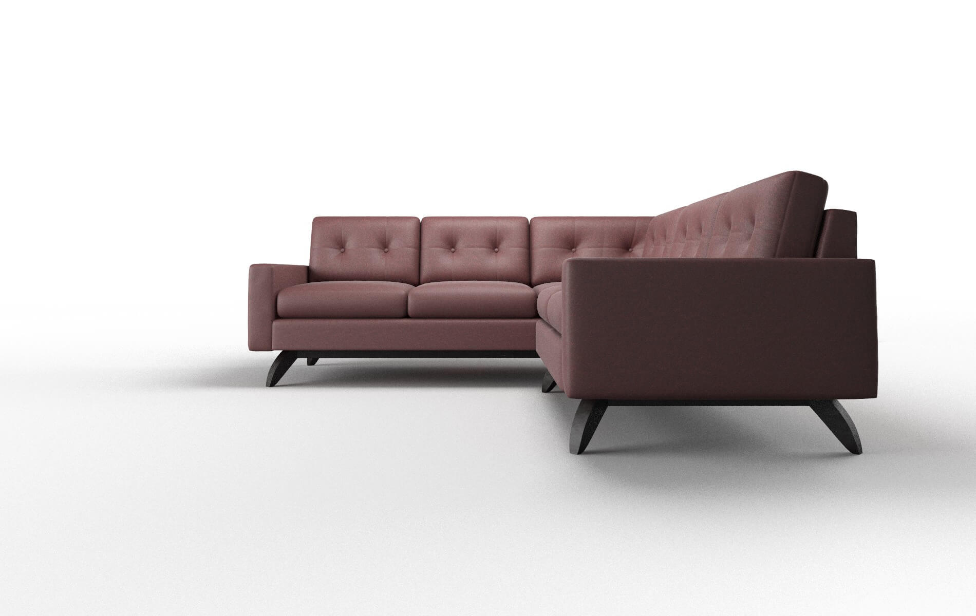 Milan Derby Berry Sectional espresso legs 5