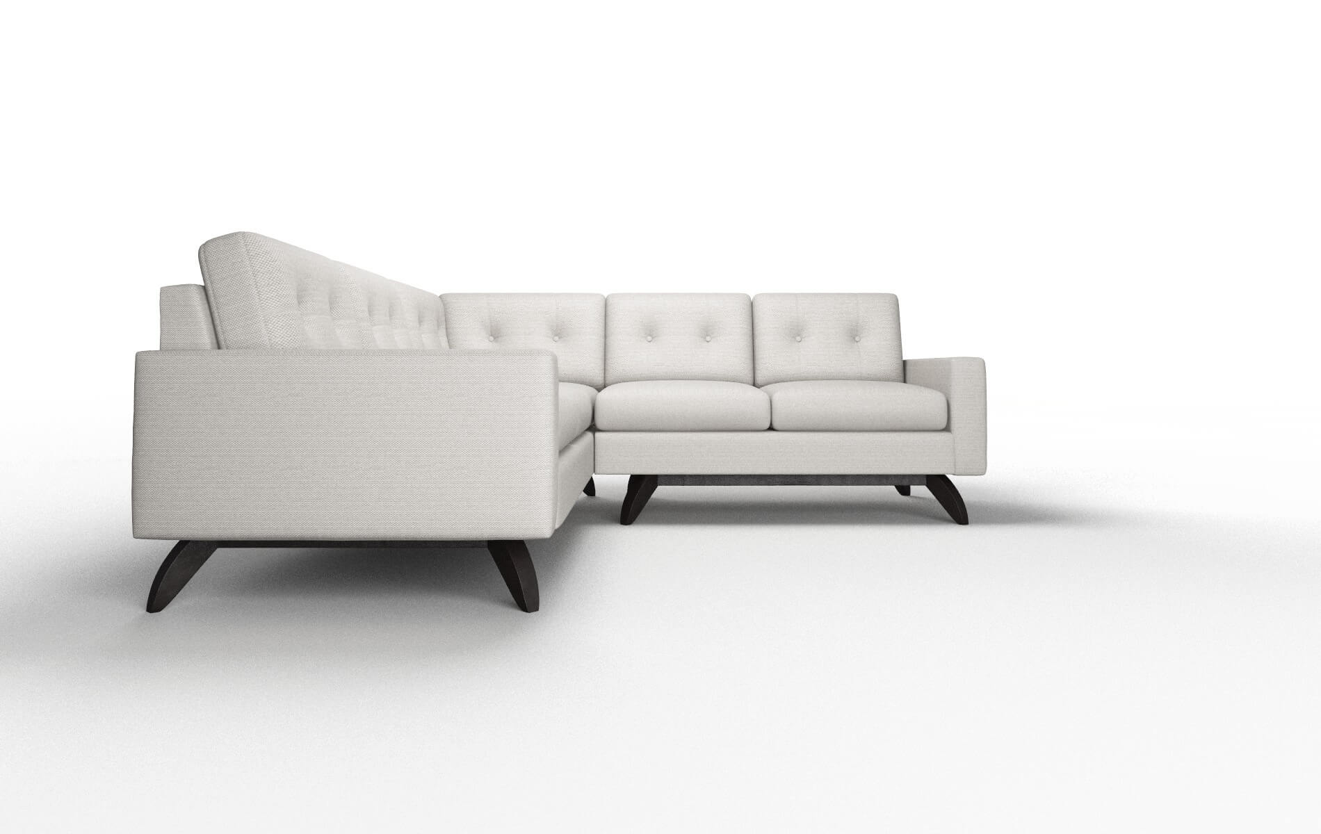 Milan Derby Grey Sectional espresso legs 2