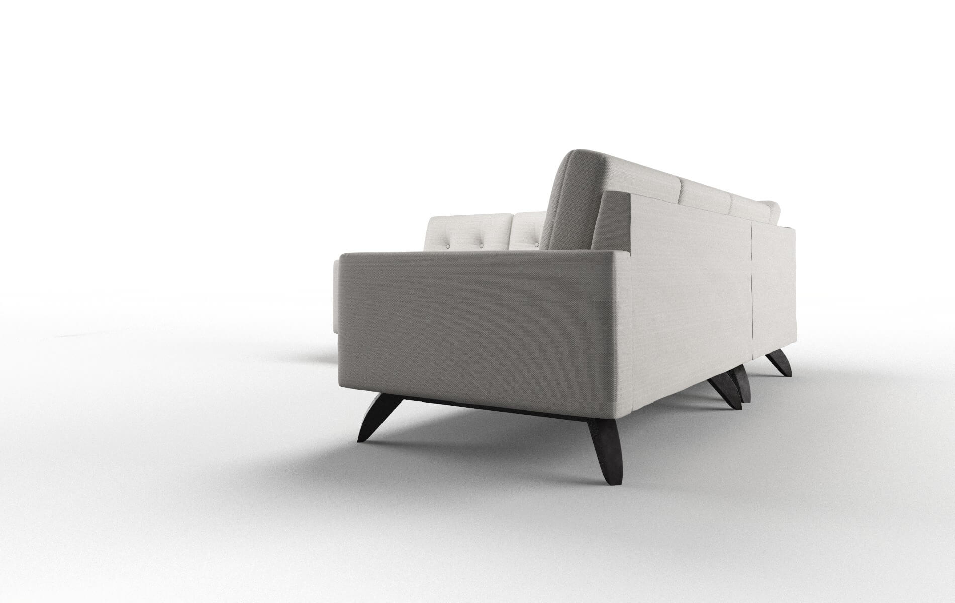 Milan Derby Grey Sectional espresso legs 4