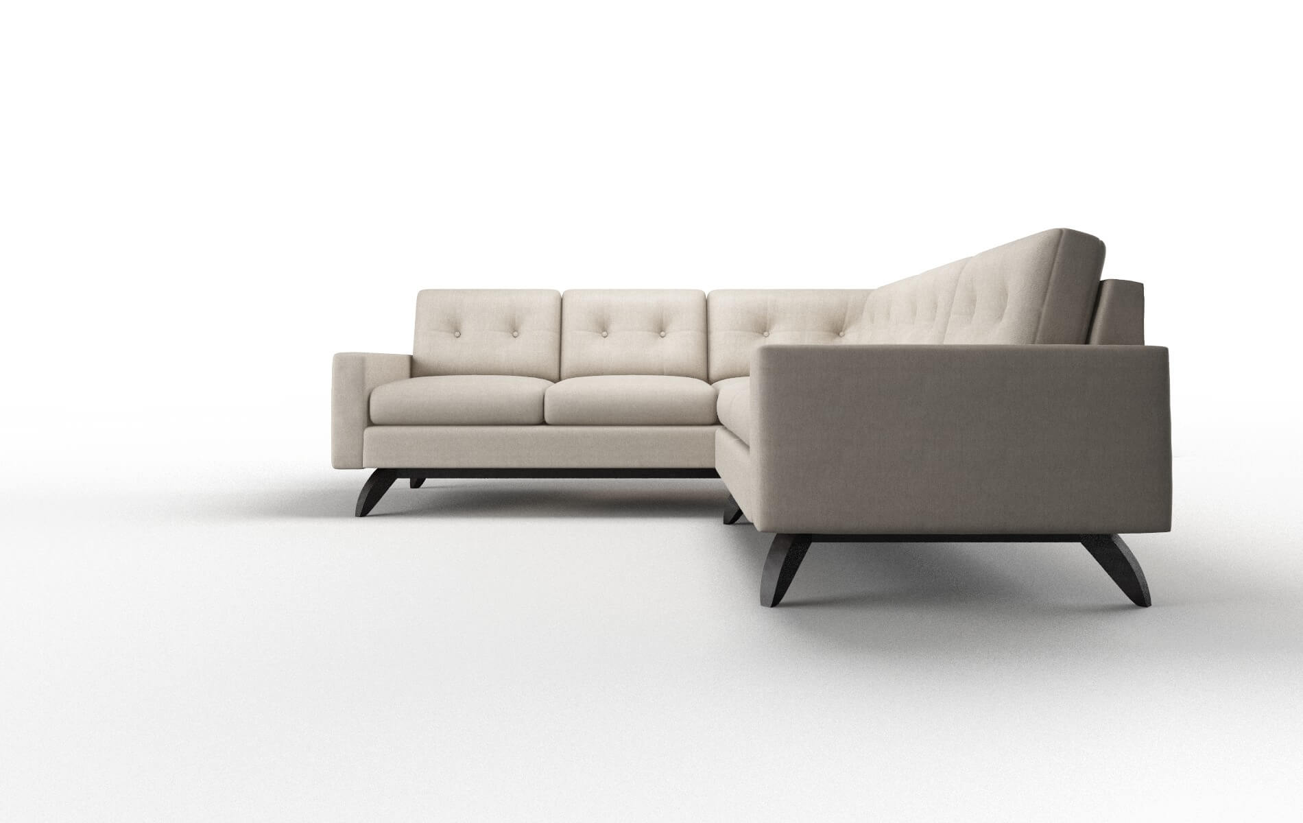 Milan Derby Linen Sectional espresso legs 5