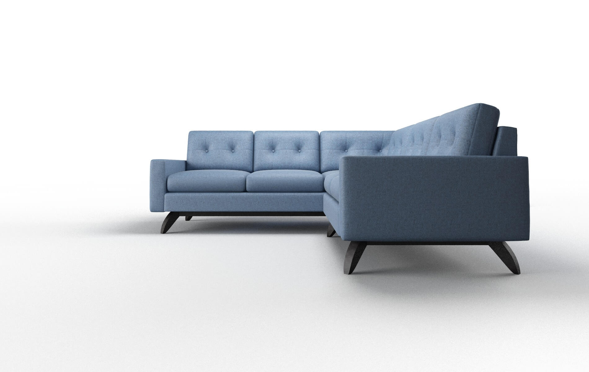 Milan Derby Navy Sectional espresso legs 5