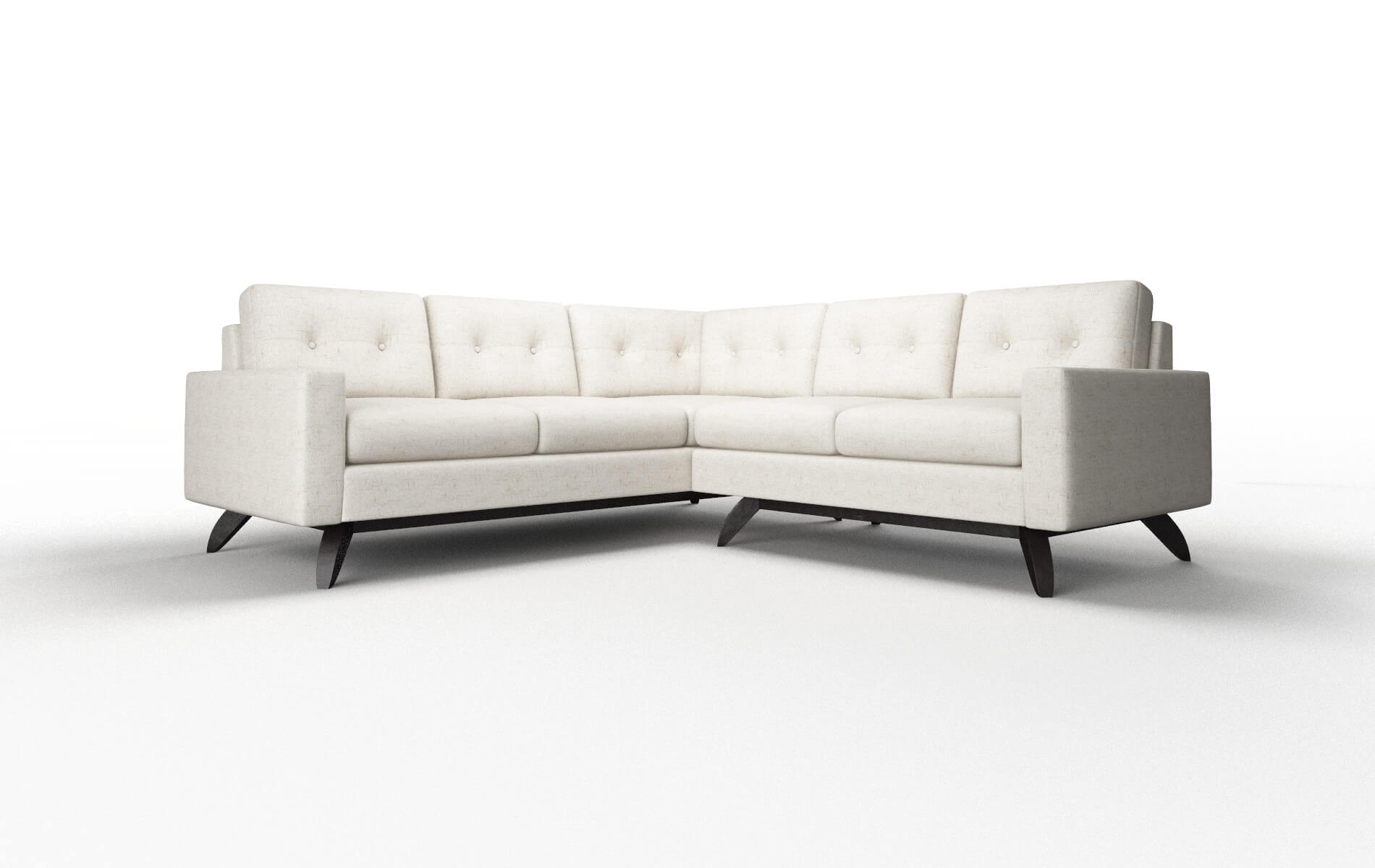 Milan Derby Taupe Sectional espresso legs 1