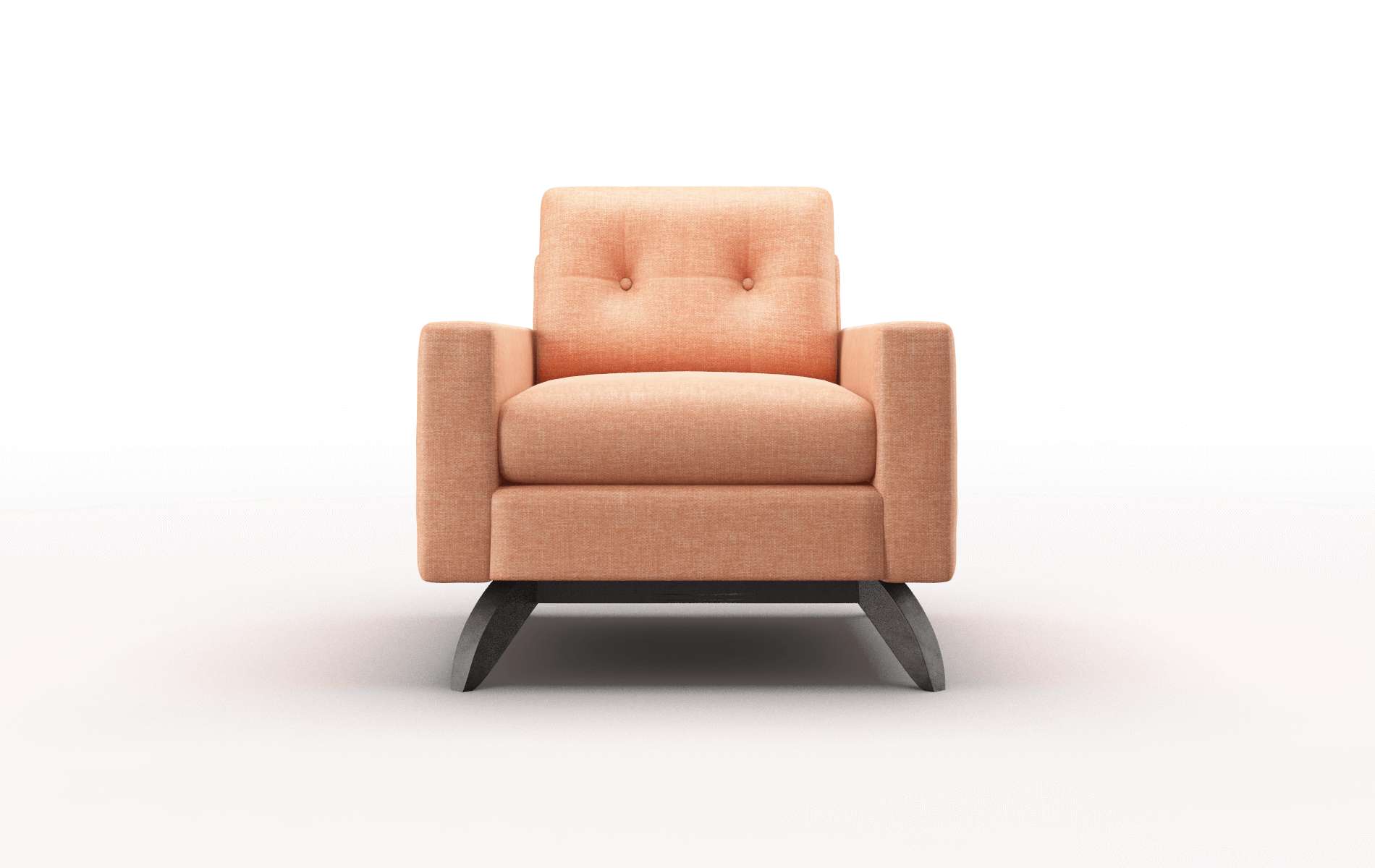 Milan Durham Tangerine chair espresso legs