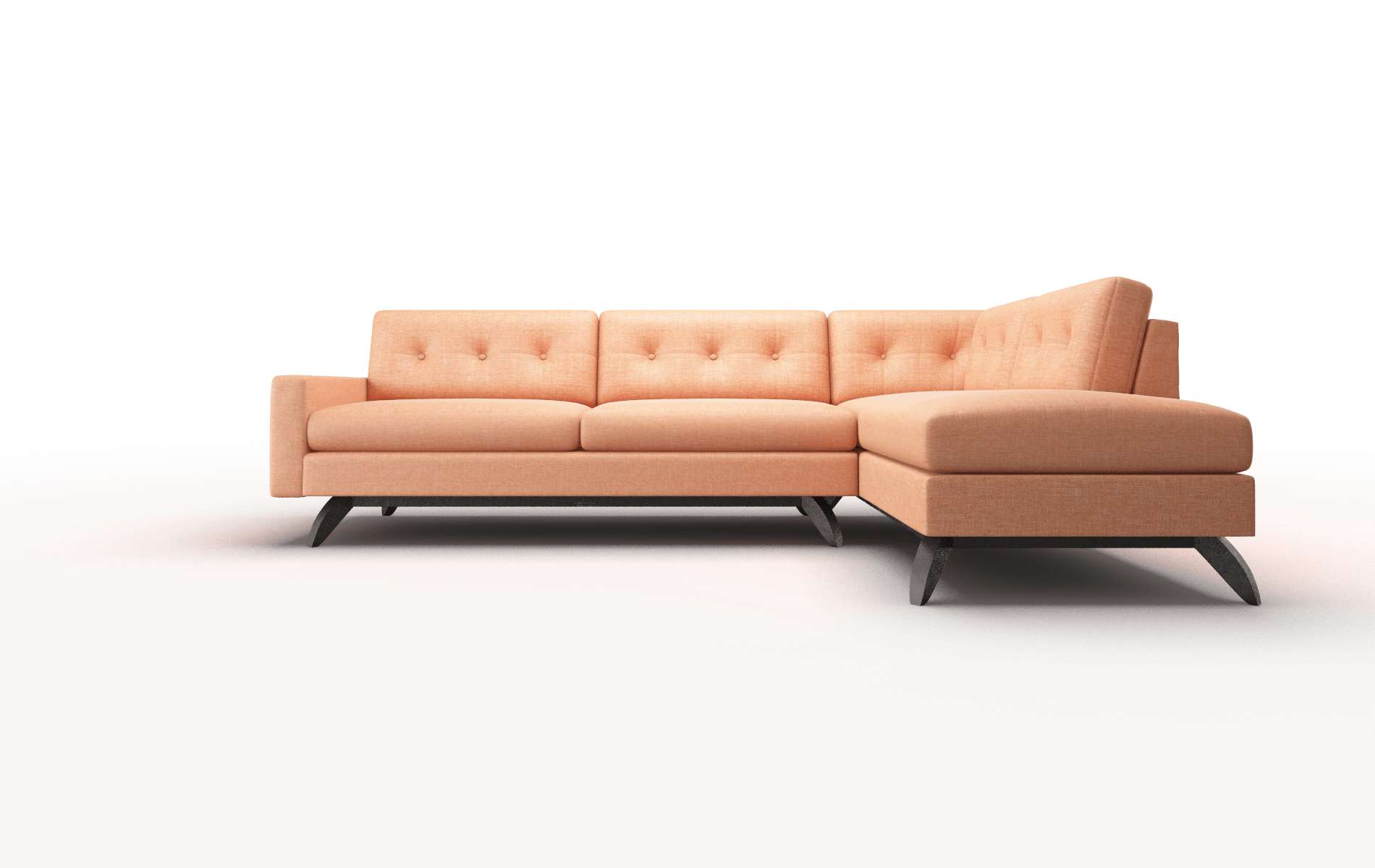 Milan Durham Tangerine chair espresso legs