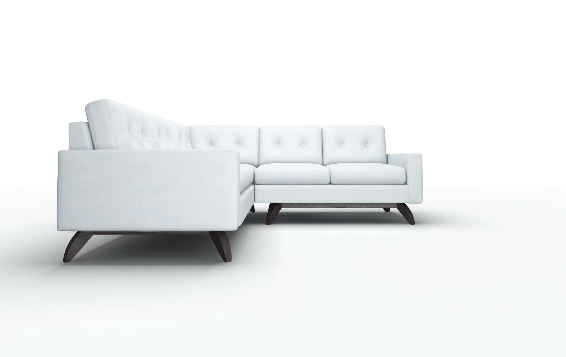 Milan Hathaway Aqua Sectional espresso legs 2