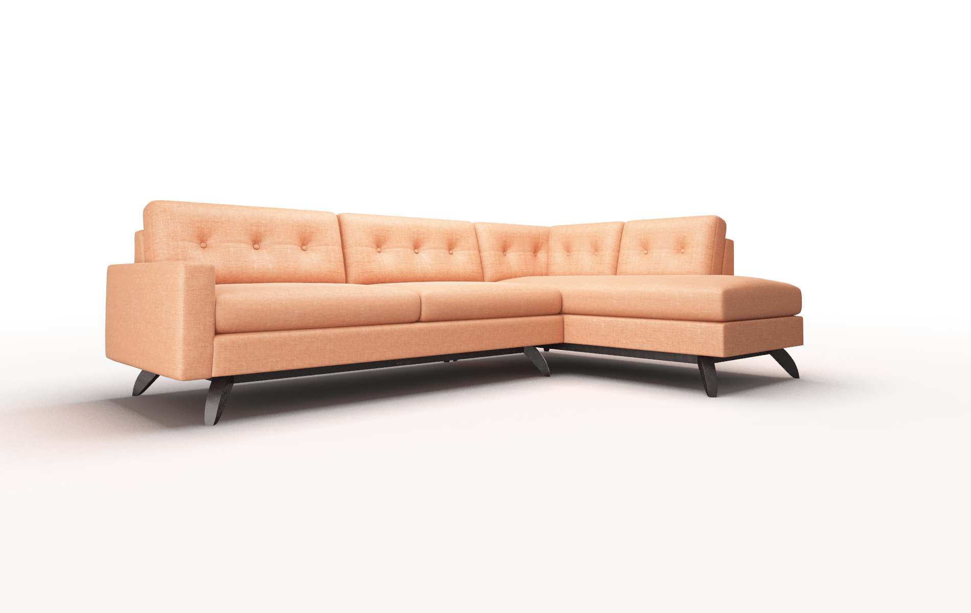 Milan Hepburn Appricot Panel espresso legs 2