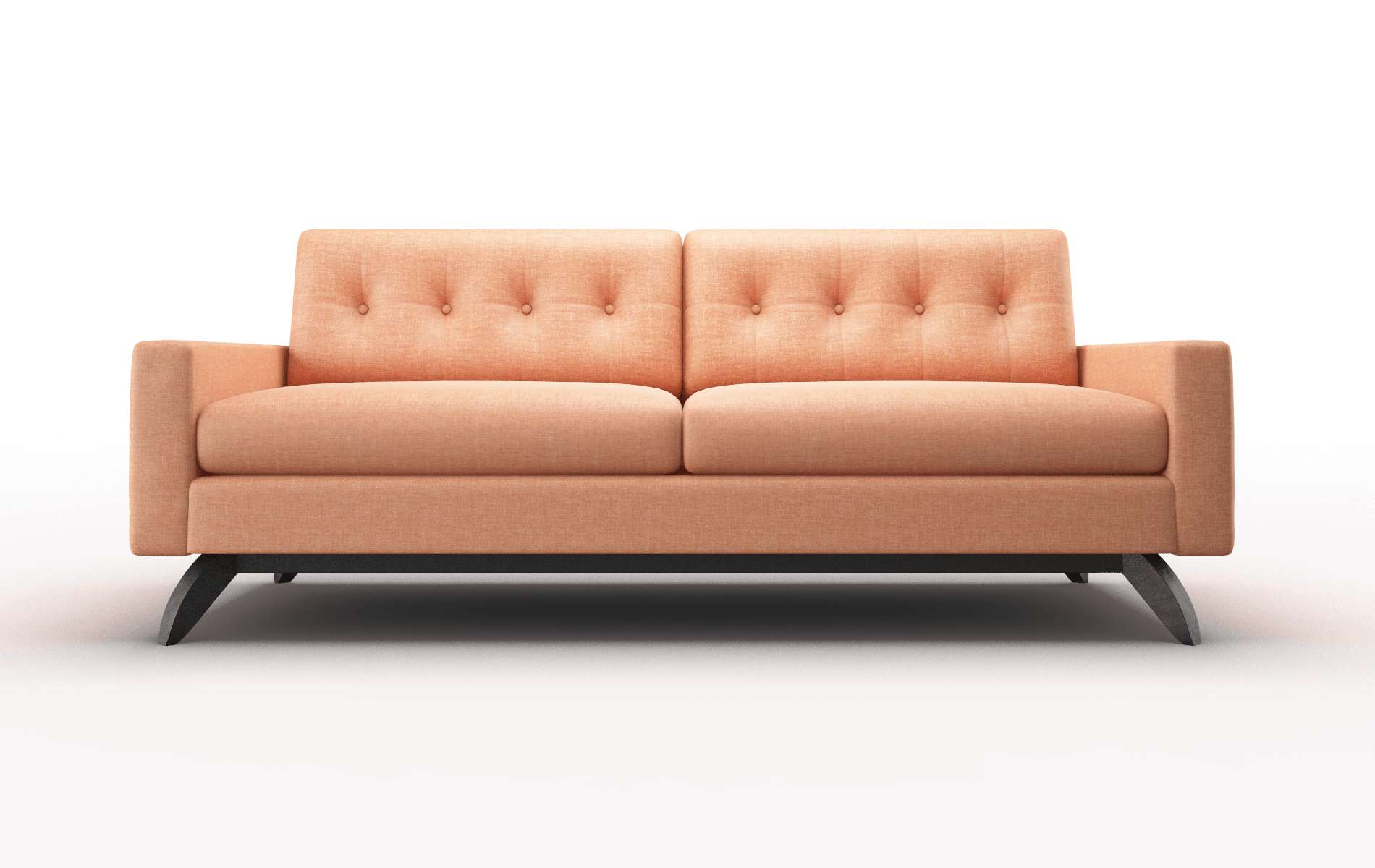 Milan Hepburn Appricot Sofa espresso legs 1