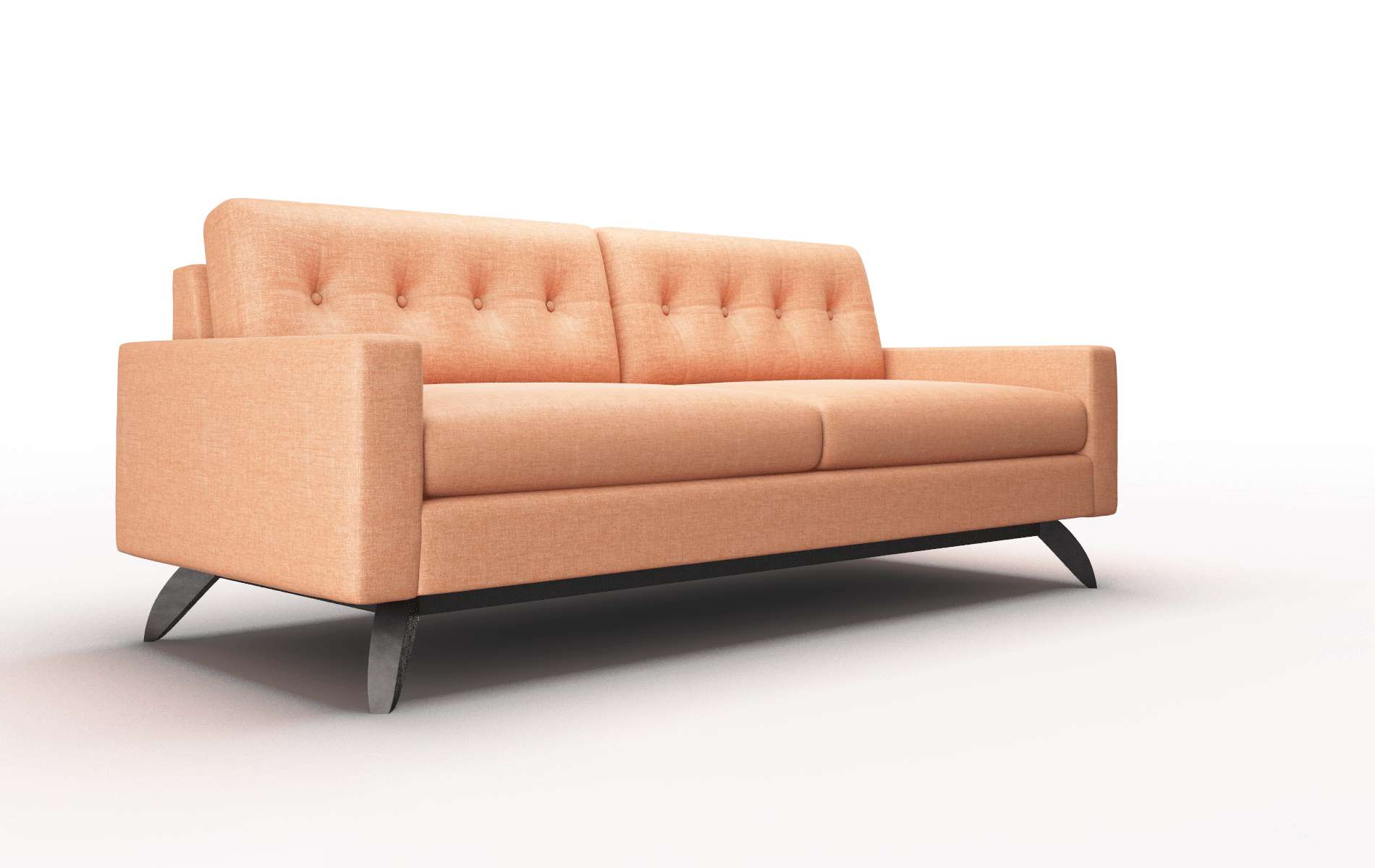 Milan Hepburn Appricot Sofa espresso legs 2