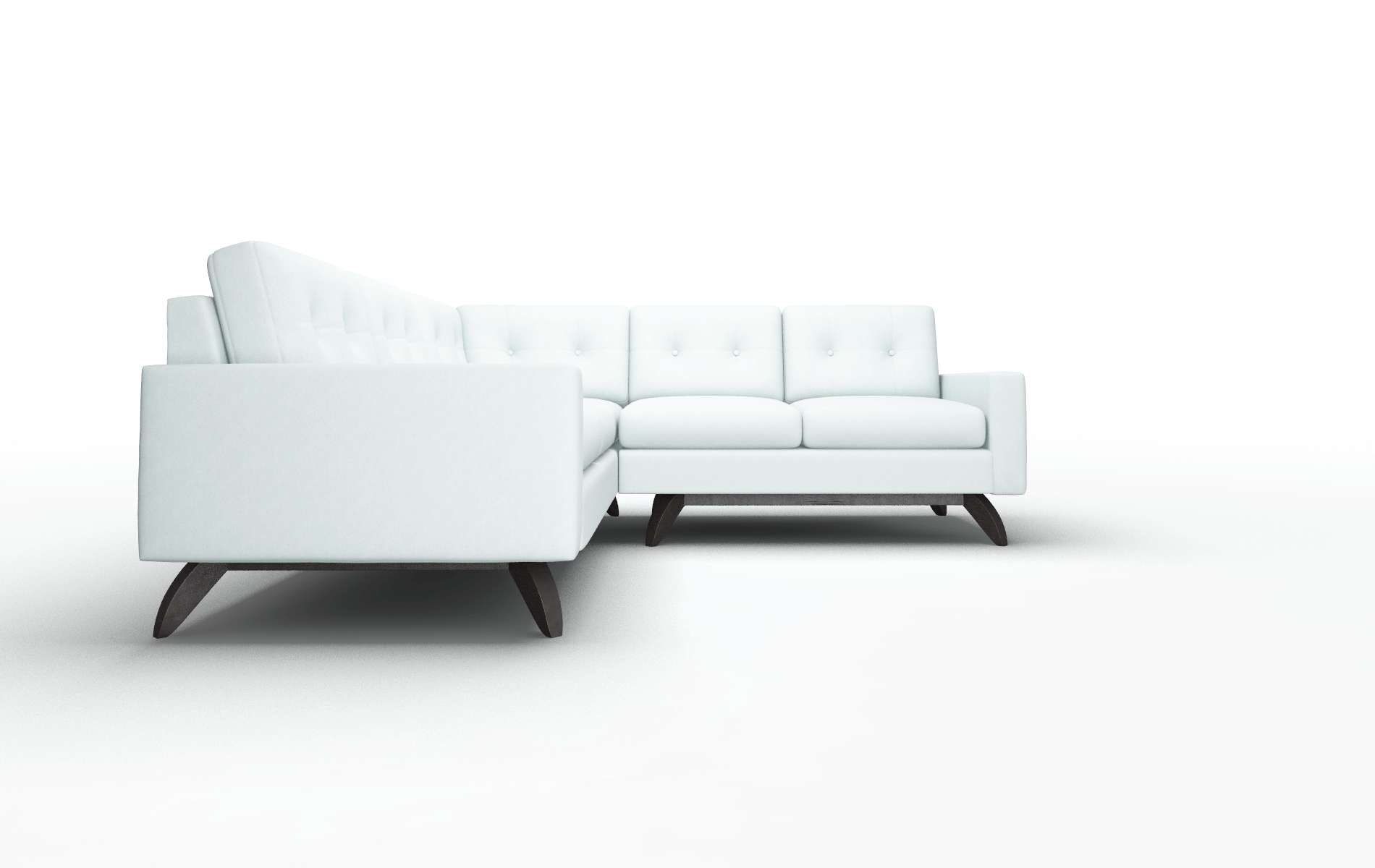 Milan Hepburn Peridot Sectional espresso legs 2