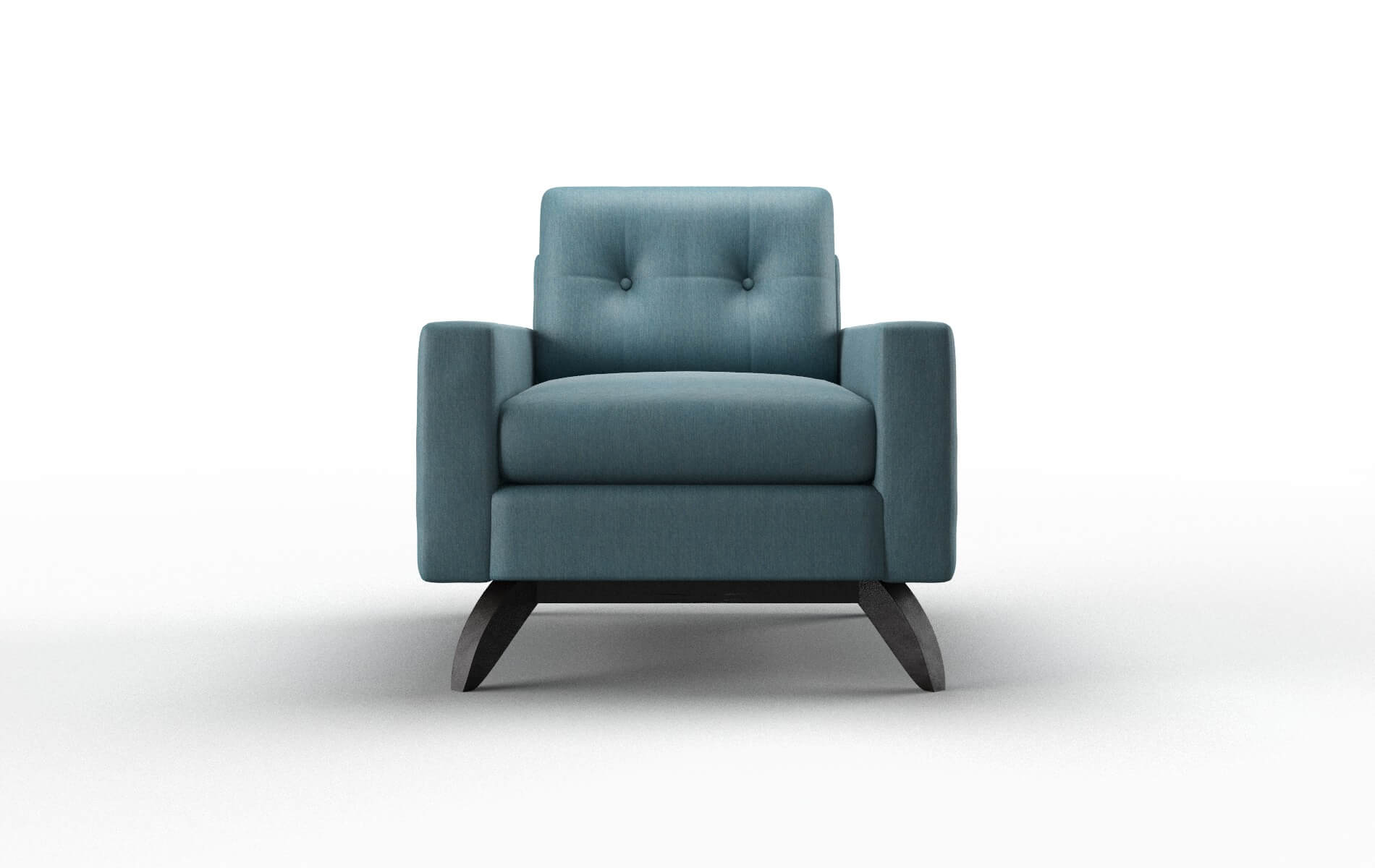 Milan Hepburn Teal Chair espresso legs 1