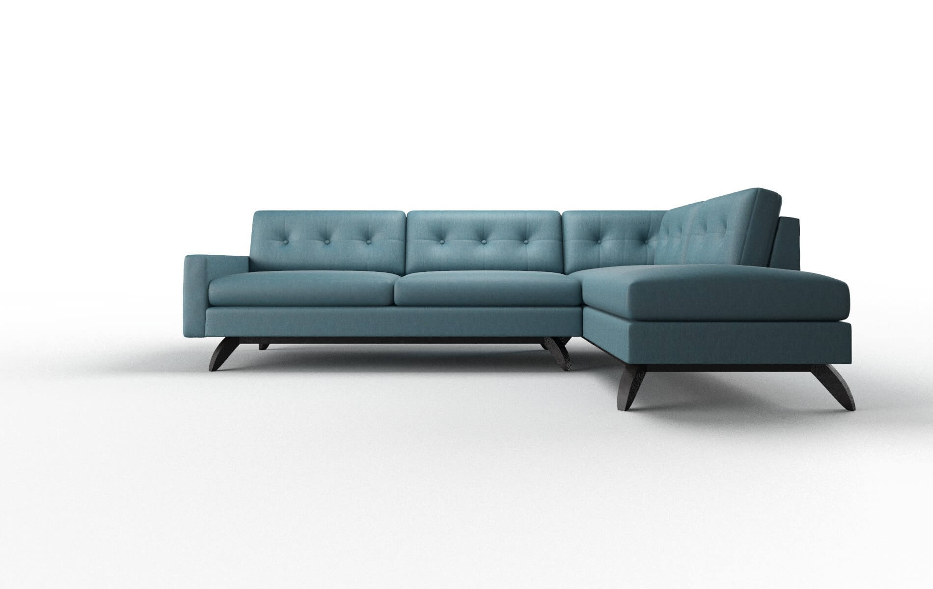 Milan Hepburn Teal Panel espresso legs 1