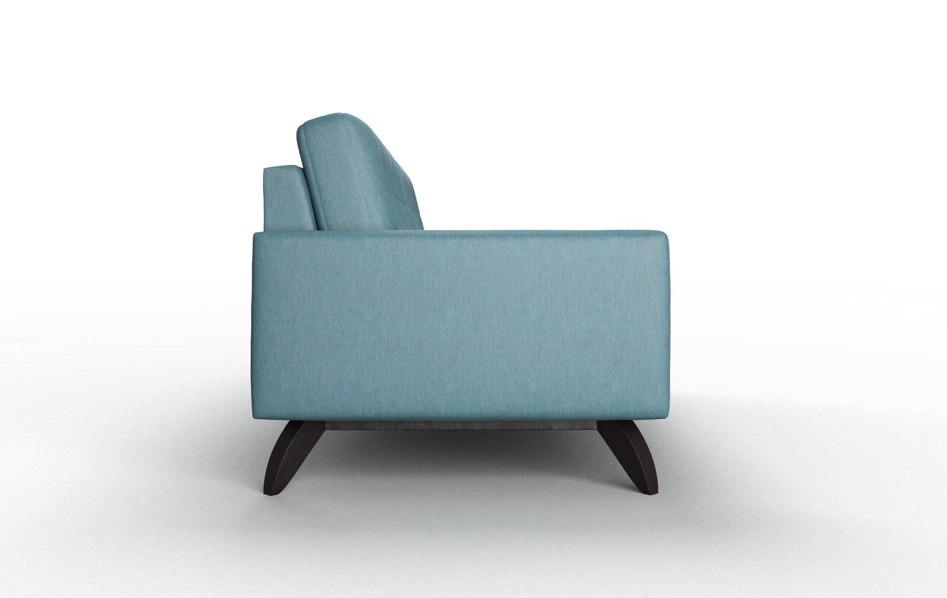 Milan Hepburn Teal Sofa espresso legs 3