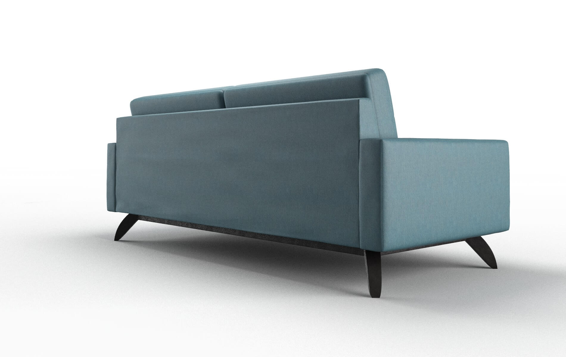Milan Hepburn Teal Sofa espresso legs 5