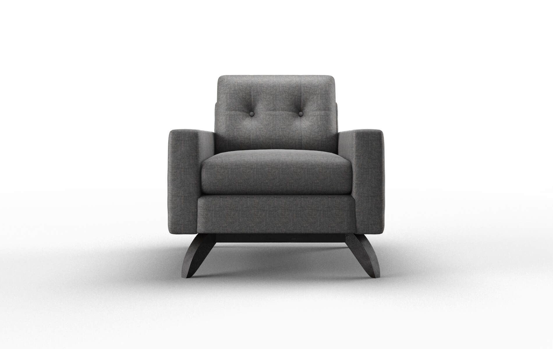 Milan Insight Charcoal Chair espresso legs 1