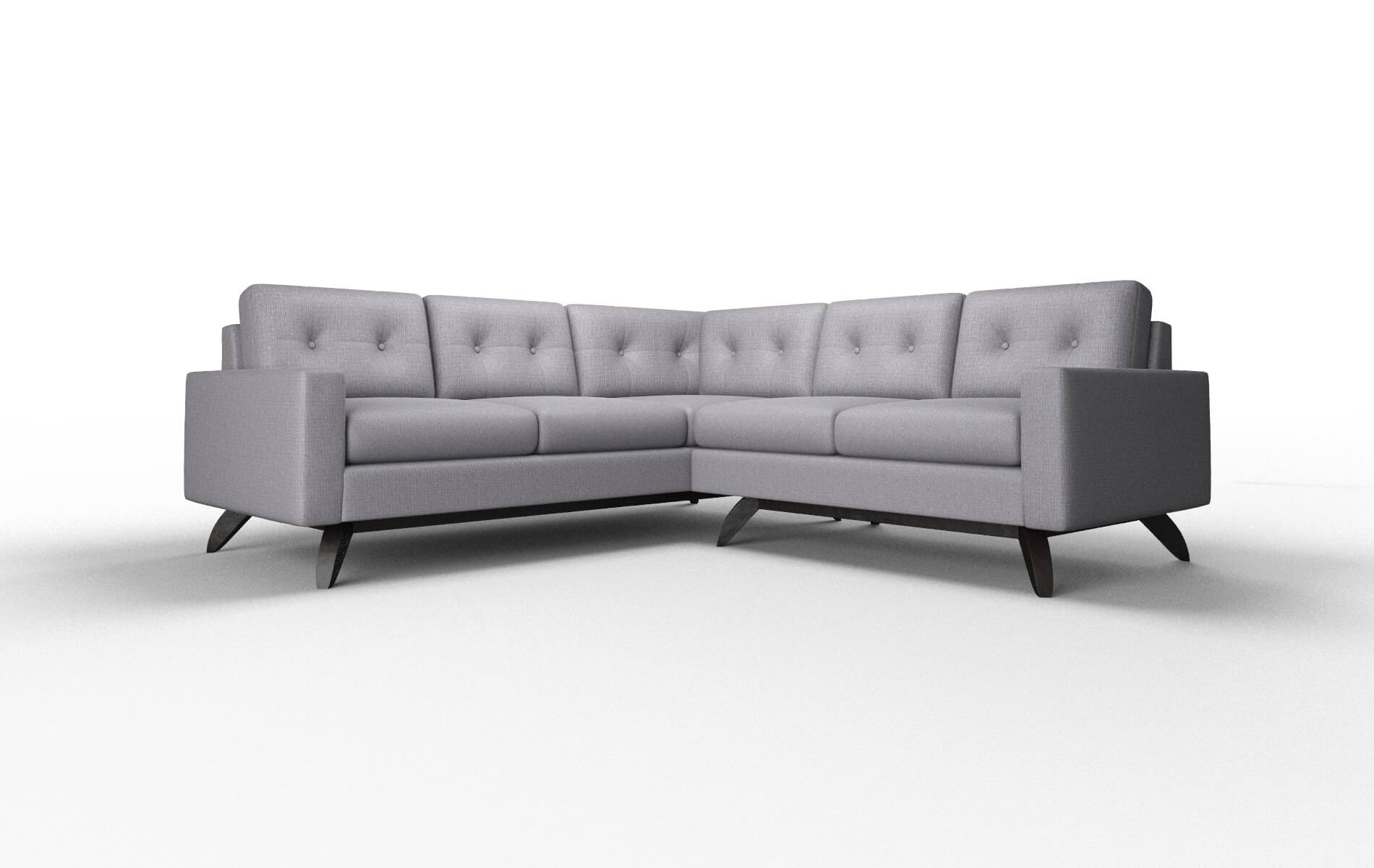 Milan Insight Denim Sectional espresso legs 1