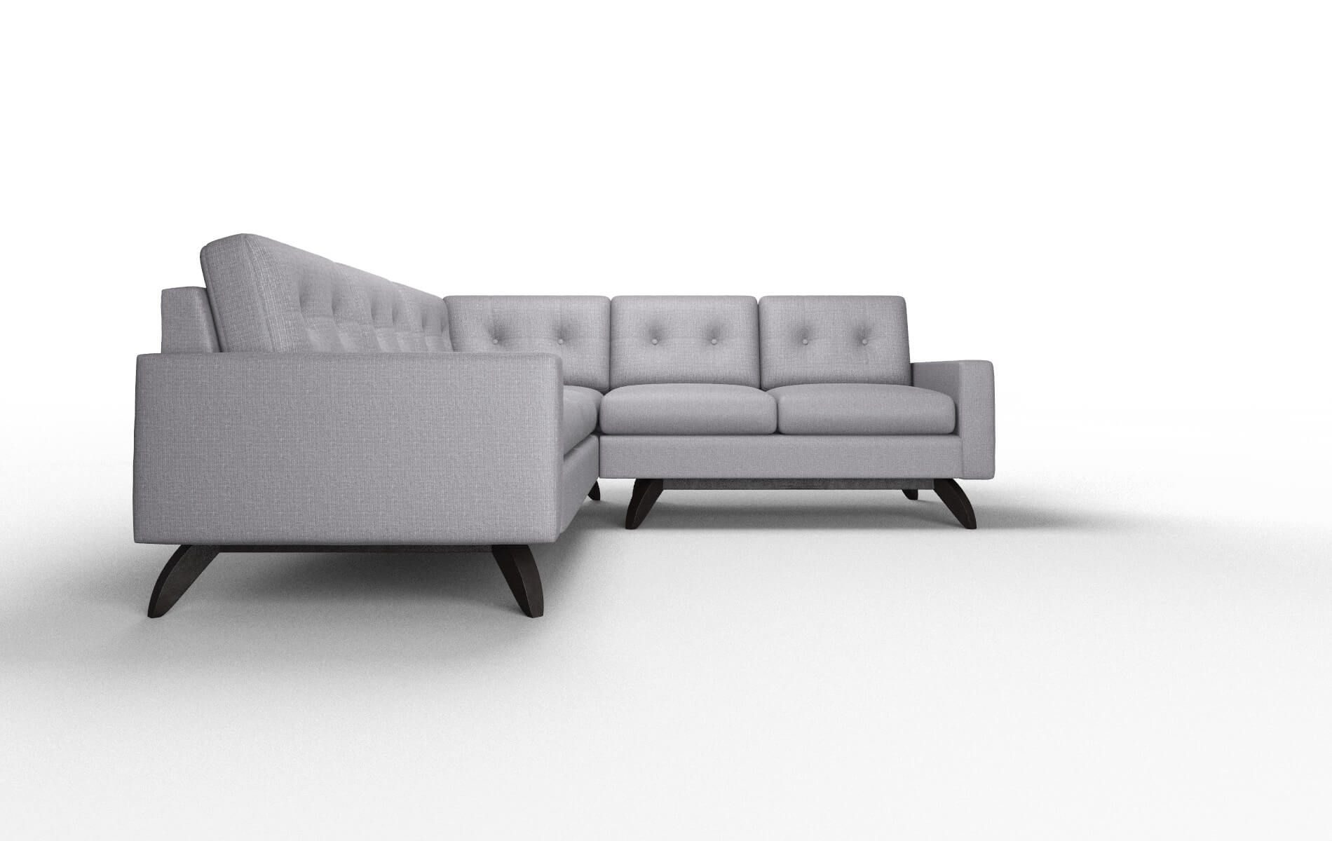 Milan Insight Denim Sectional espresso legs 2