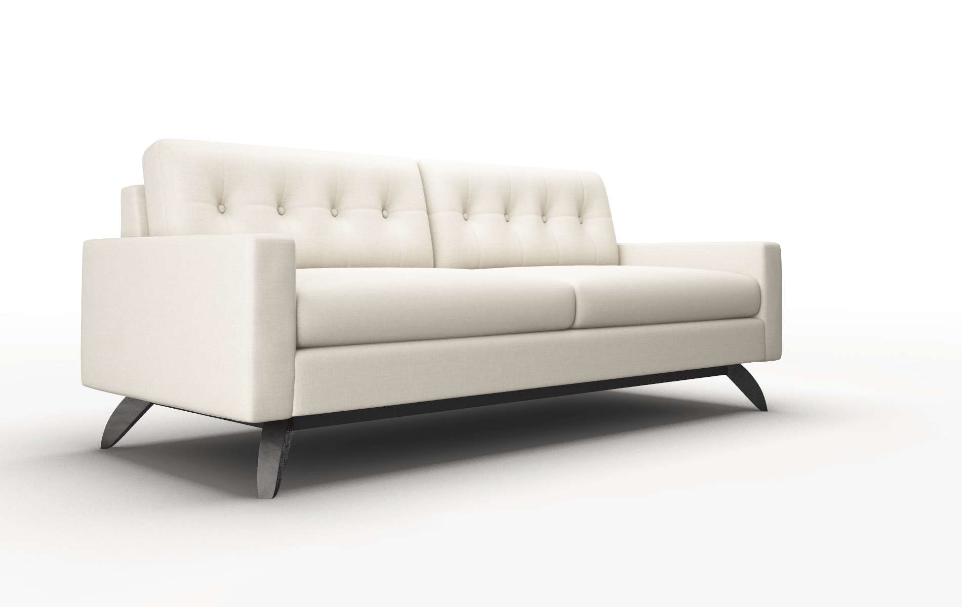 Milan Keylargo Almond Sofa espresso legs 2