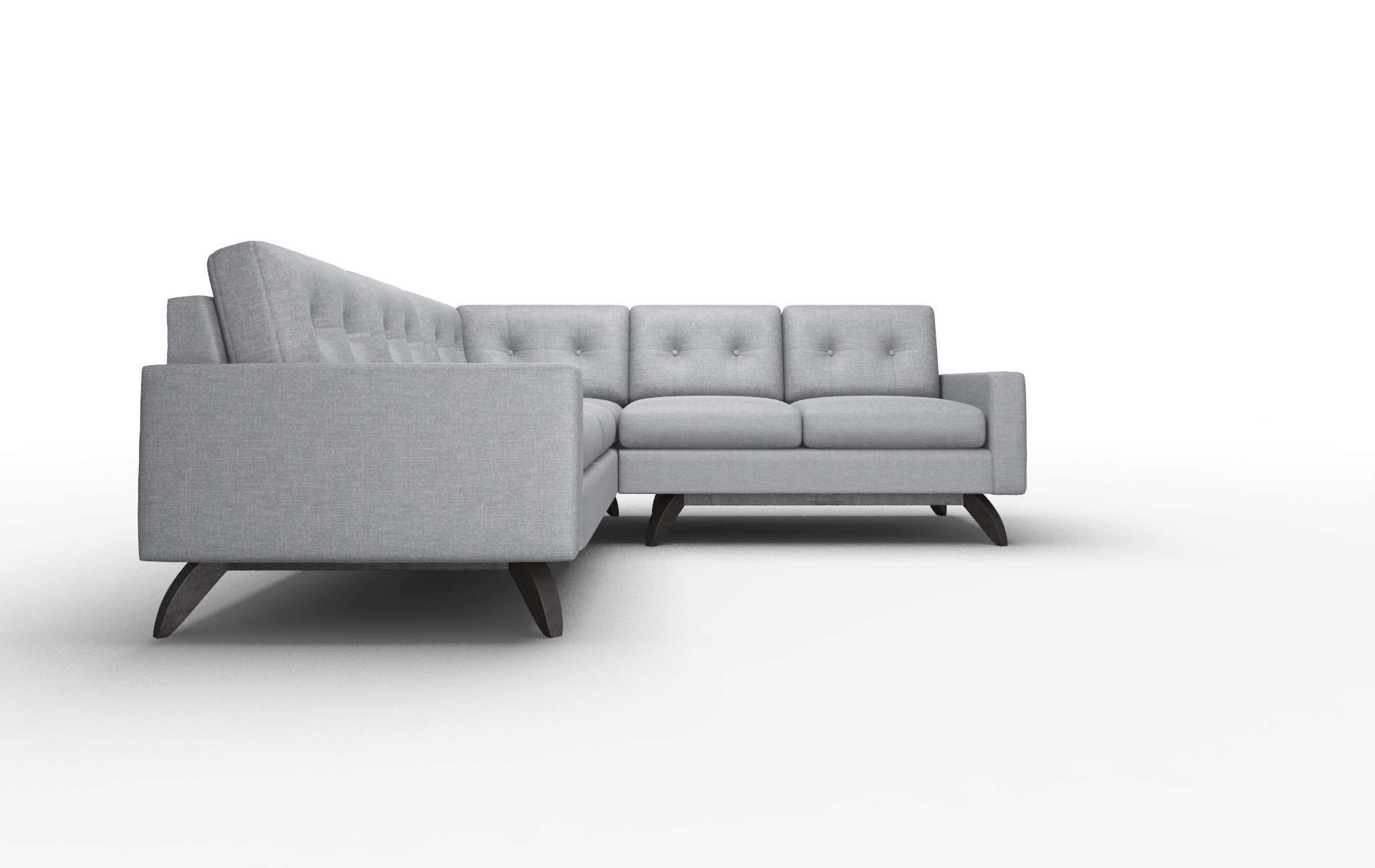 Milan Keylargo Graphite Sectional espresso legs 2