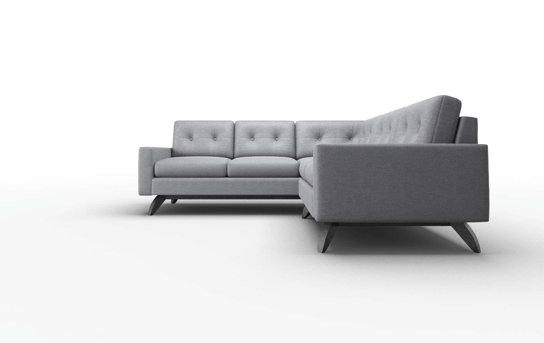 Milan Keylargo Graphite Sectional espresso legs 5