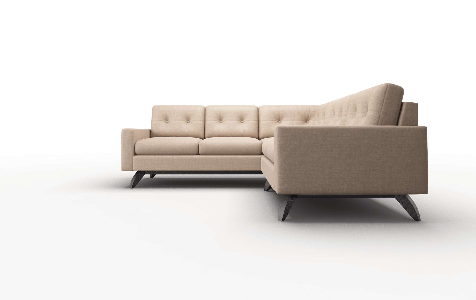 Milan Keylargo Mink Sectional espresso legs 5