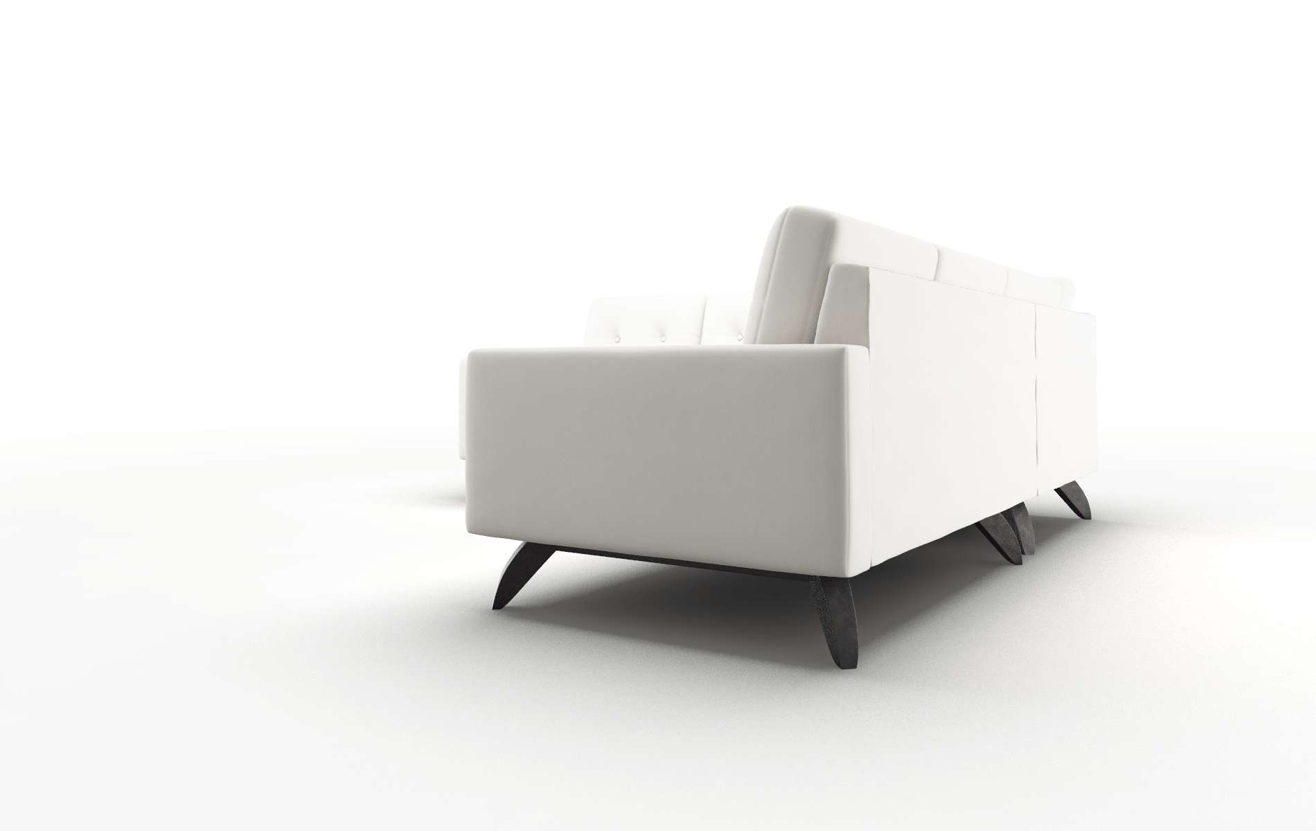 Milan Keylargo Oatmeal Sectional espresso legs 4