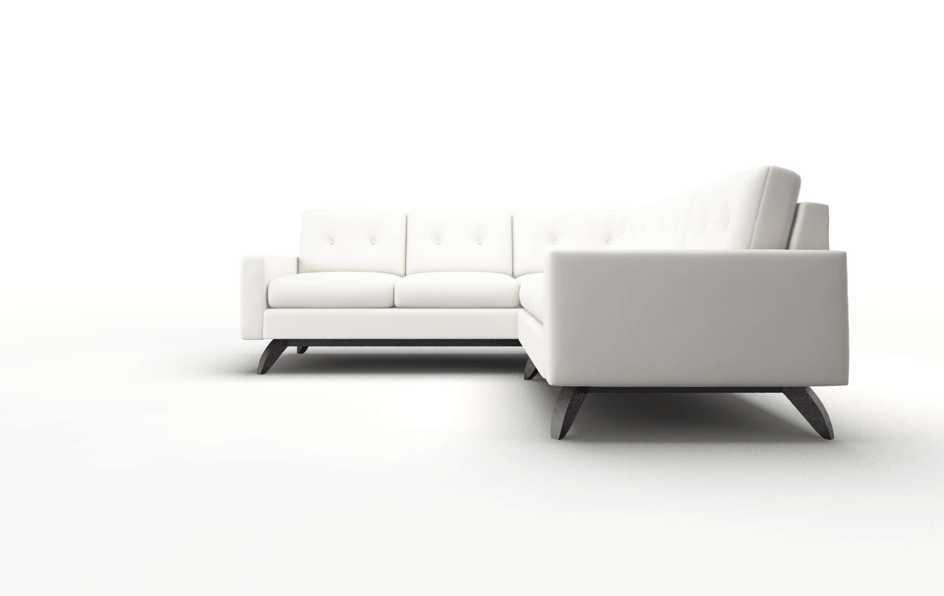 Milan Keylargo Oatmeal Sectional espresso legs 5