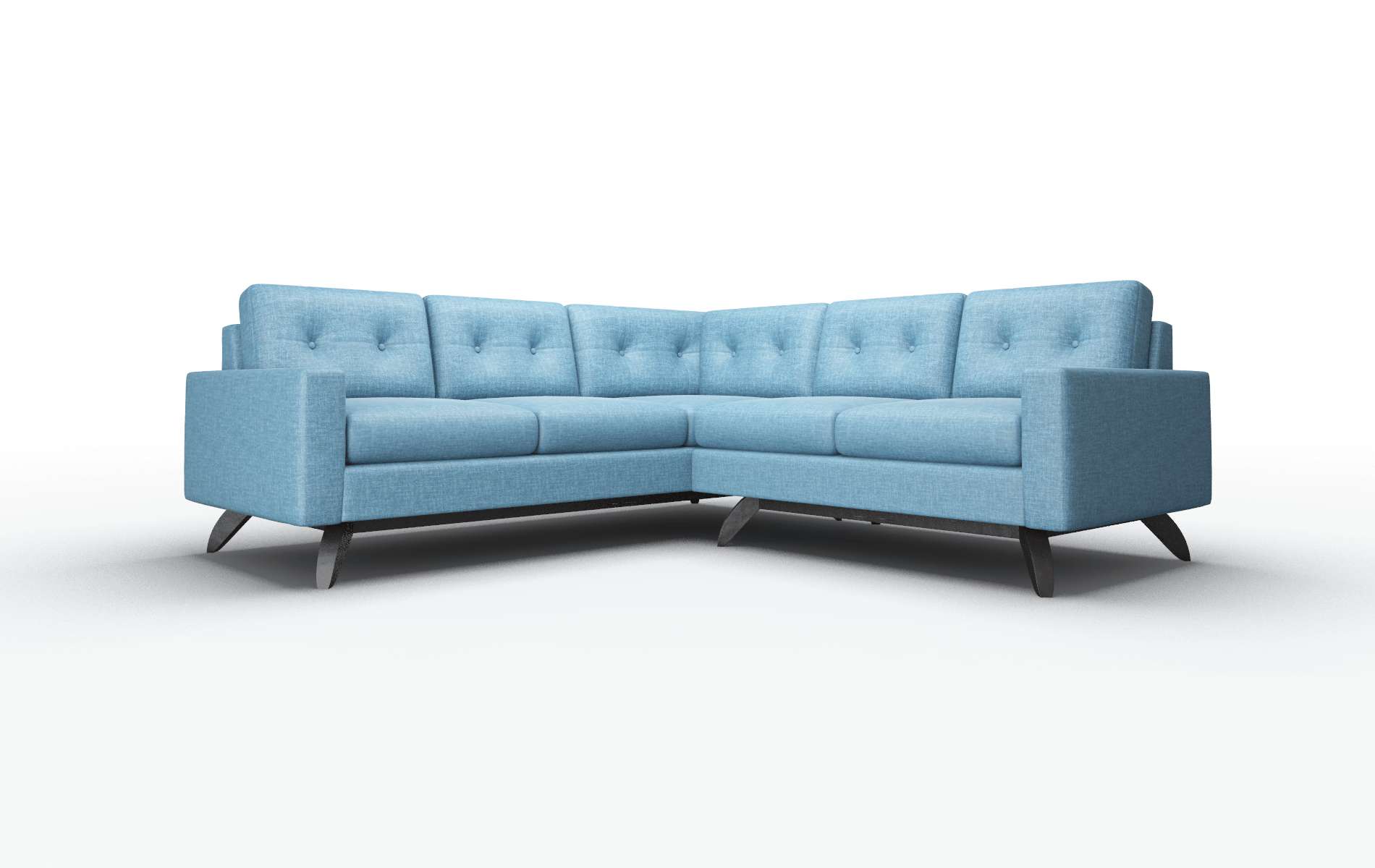 Milan Keylargo ocean Sectional Espresso Legs  1