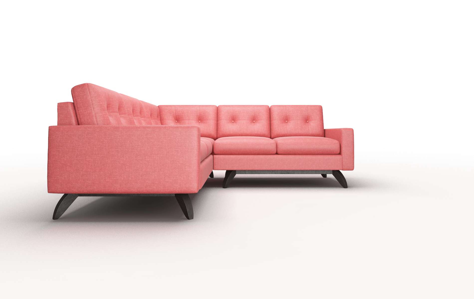 Milan Keylargo Ruby Sectional espresso legs 2