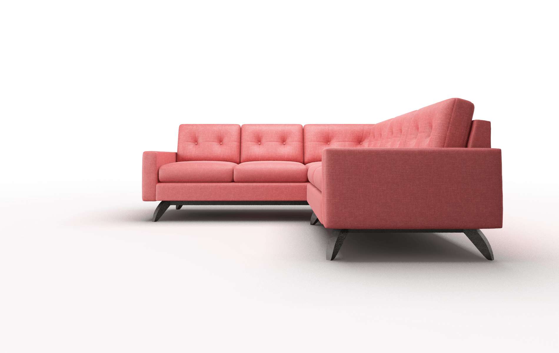 Milan Keylargo Ruby Sectional espresso legs 5