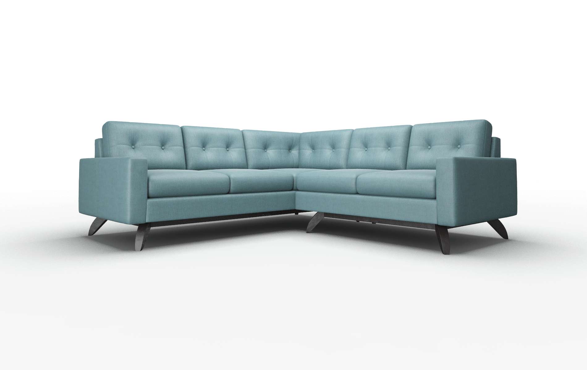 Milan Keylargo Zenithteal Sectional espresso legs 1