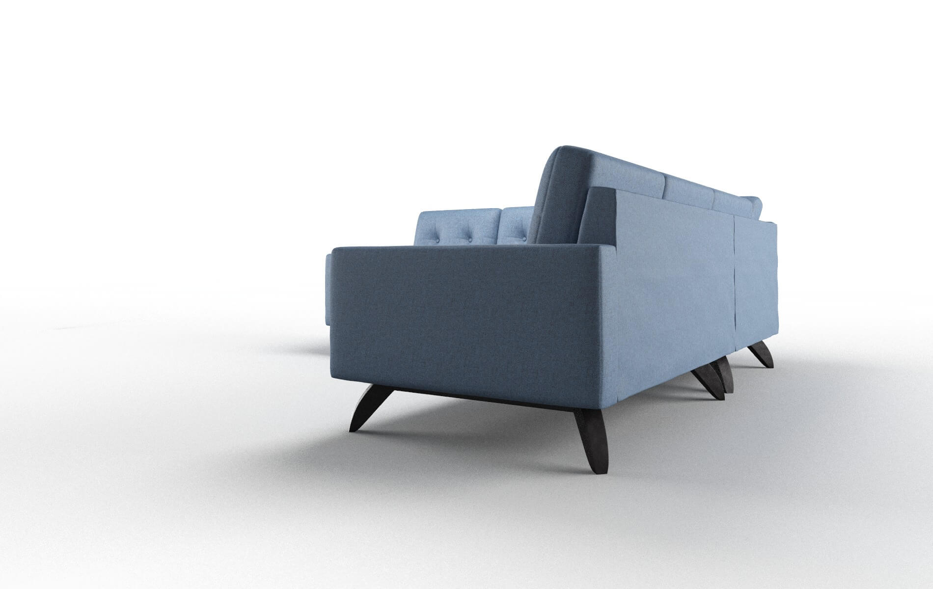 Milan Leslie Indigo Sectional espresso legs 4