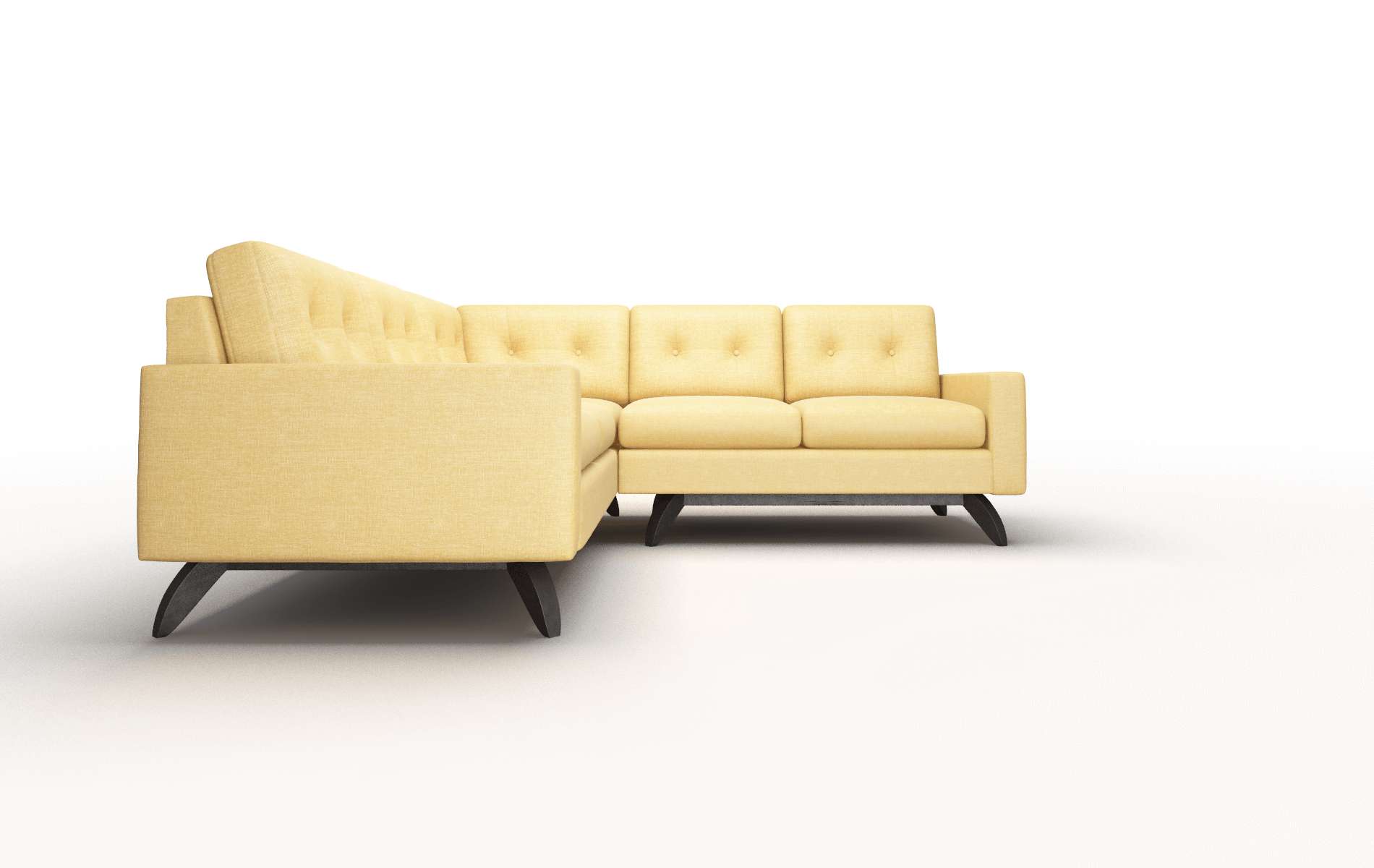 Milan Leslie Saffron Sectional espresso legs 2