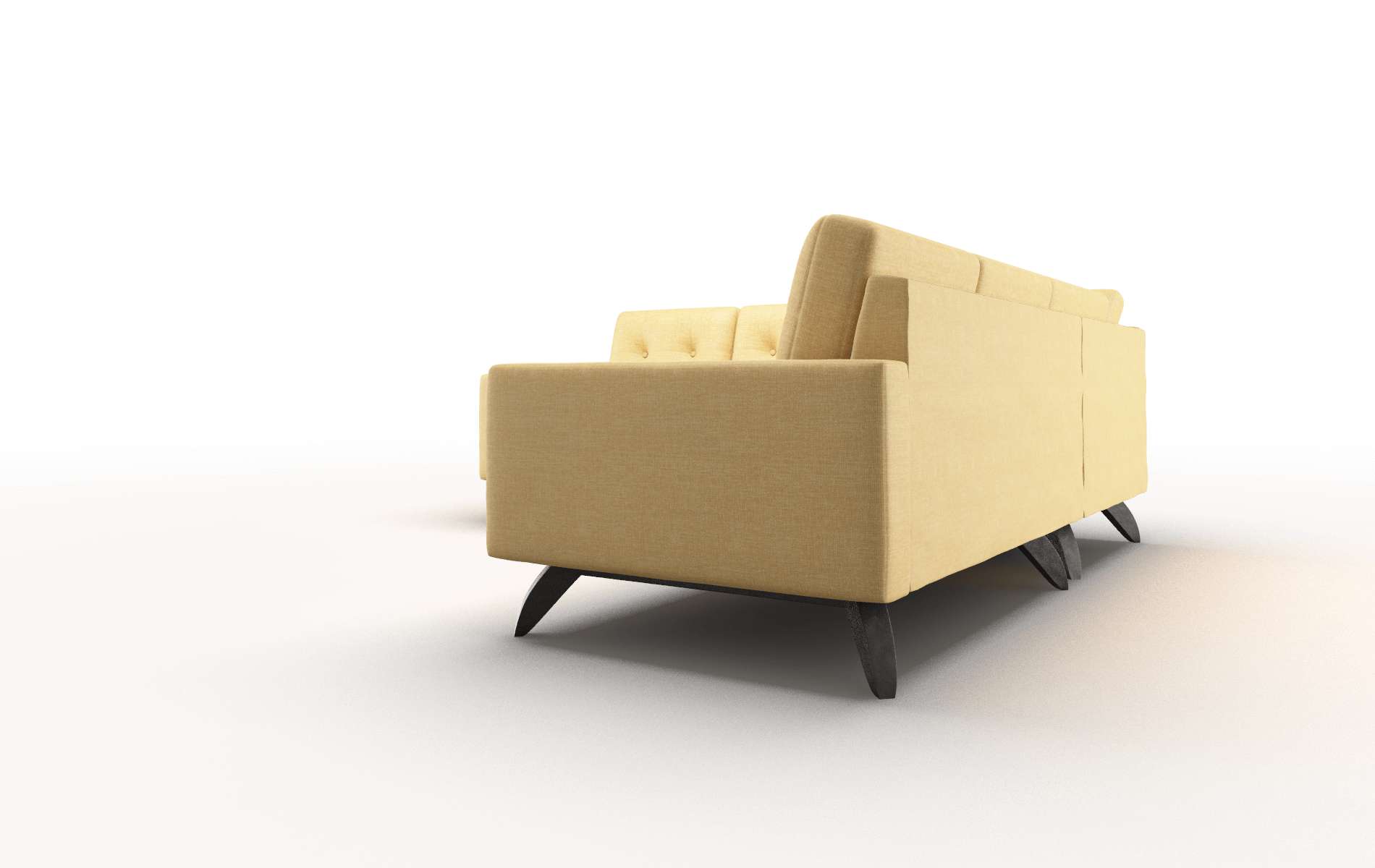 Milan Leslie Saffron Sectional espresso legs 4