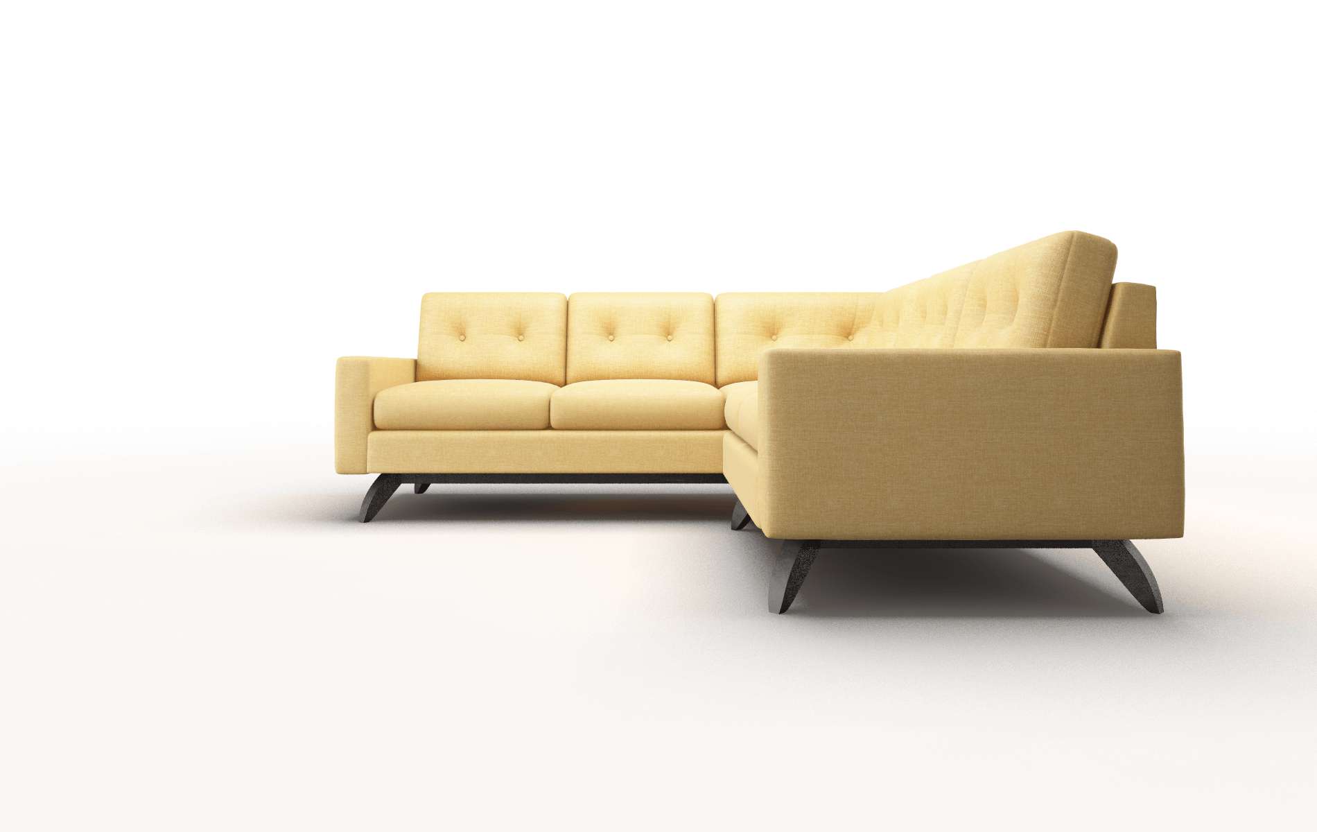 Milan Leslie Saffron Sectional espresso legs 5
