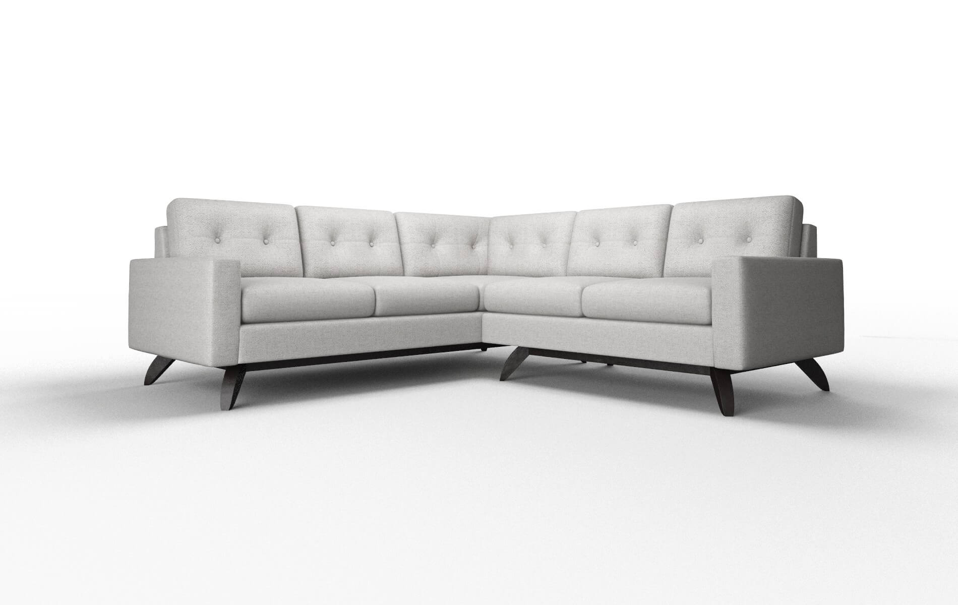 Milan Malibu Dove Sectional espresso legs 1