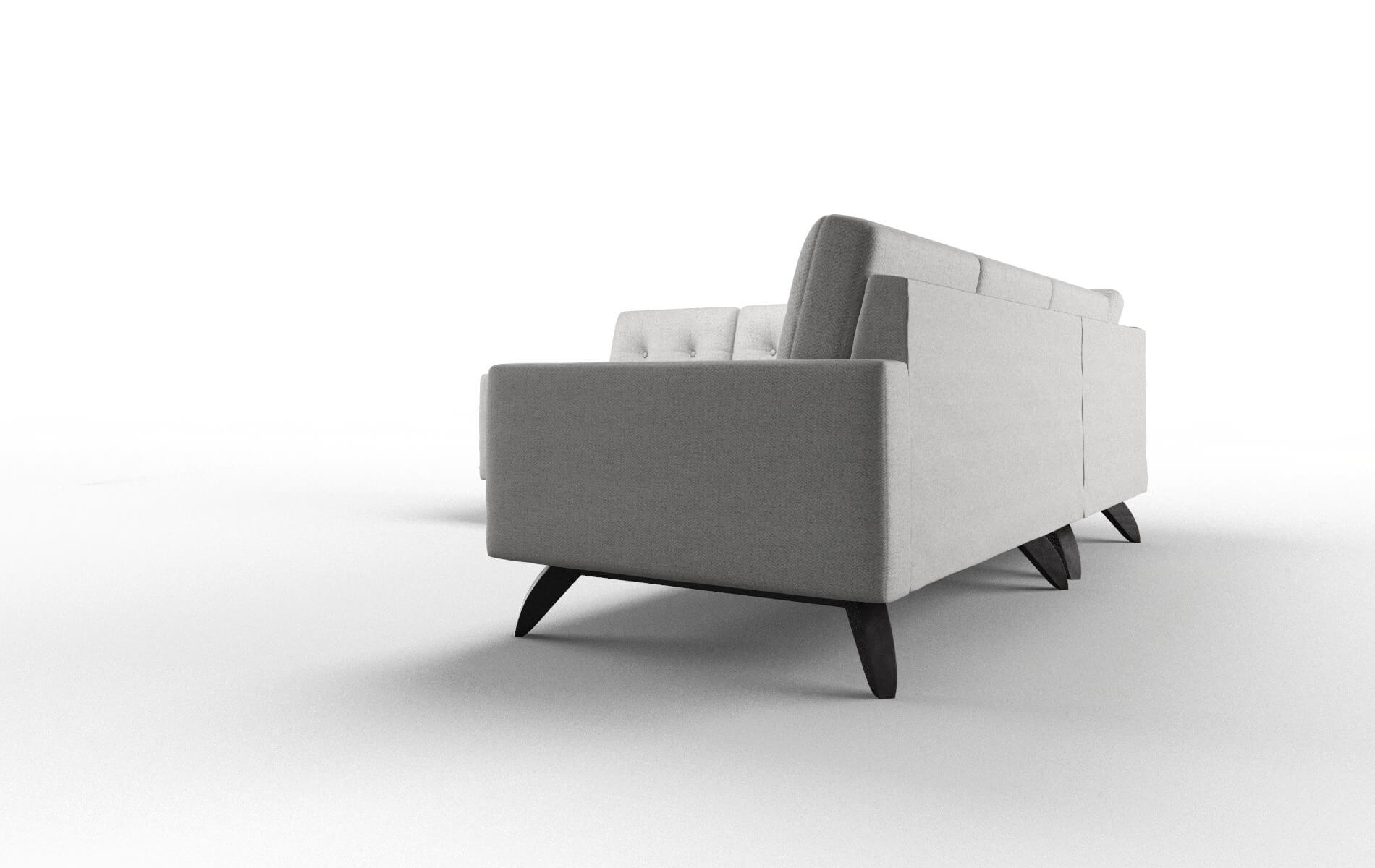 Milan Malibu Dove Sectional espresso legs 4