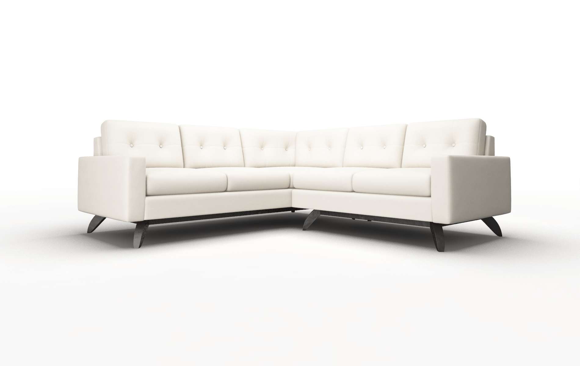 Milan Malibu Linen Sectional espresso legs 1