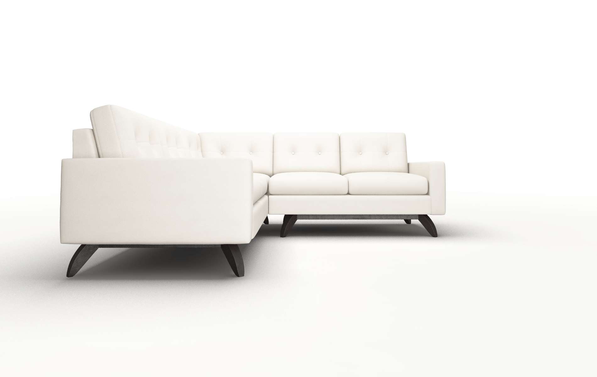 Milan Malibu Linen Sectional espresso legs 2