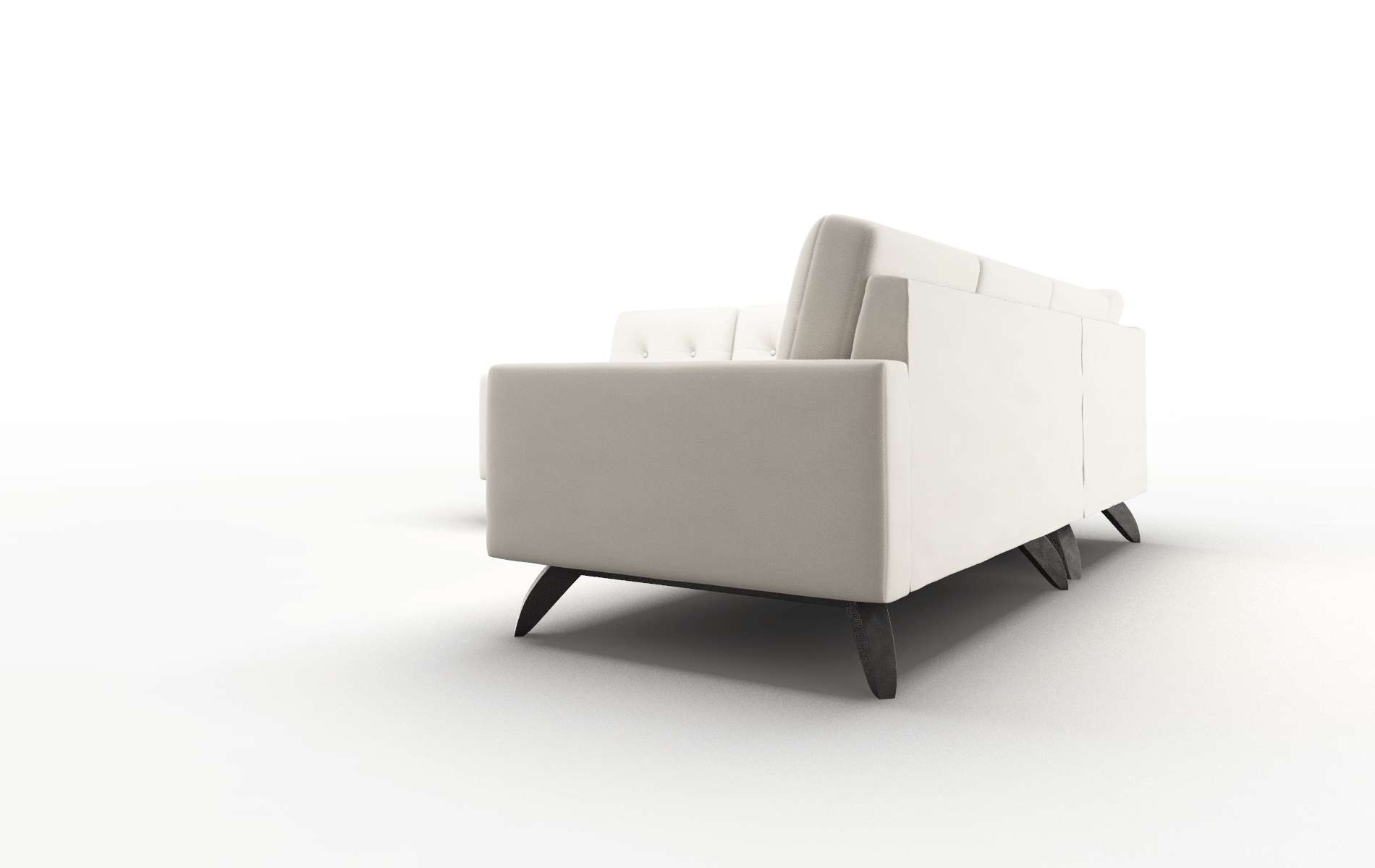 Milan Malibu Linen Sectional espresso legs 4