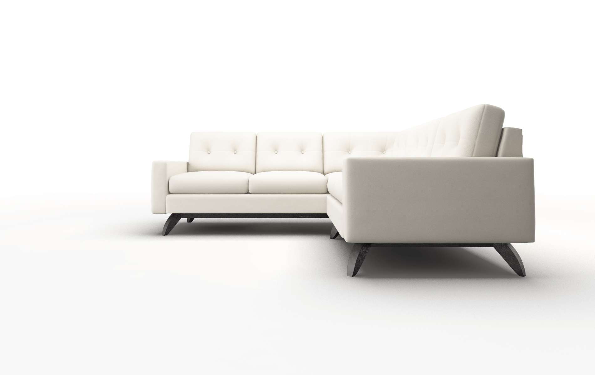 Milan Malibu Linen Sectional espresso legs 5