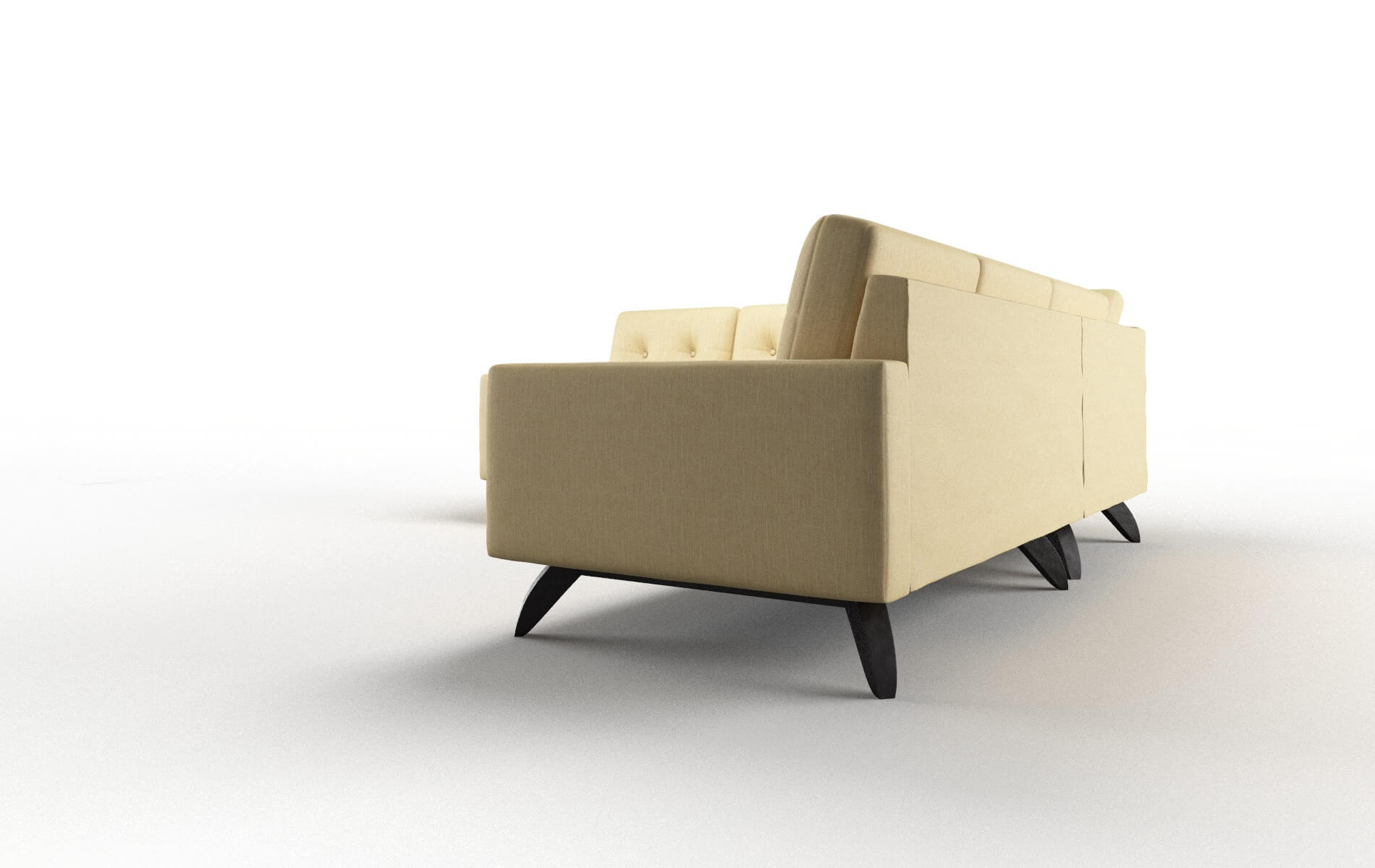 Milan Malibu Maize Sectional espresso legs 4