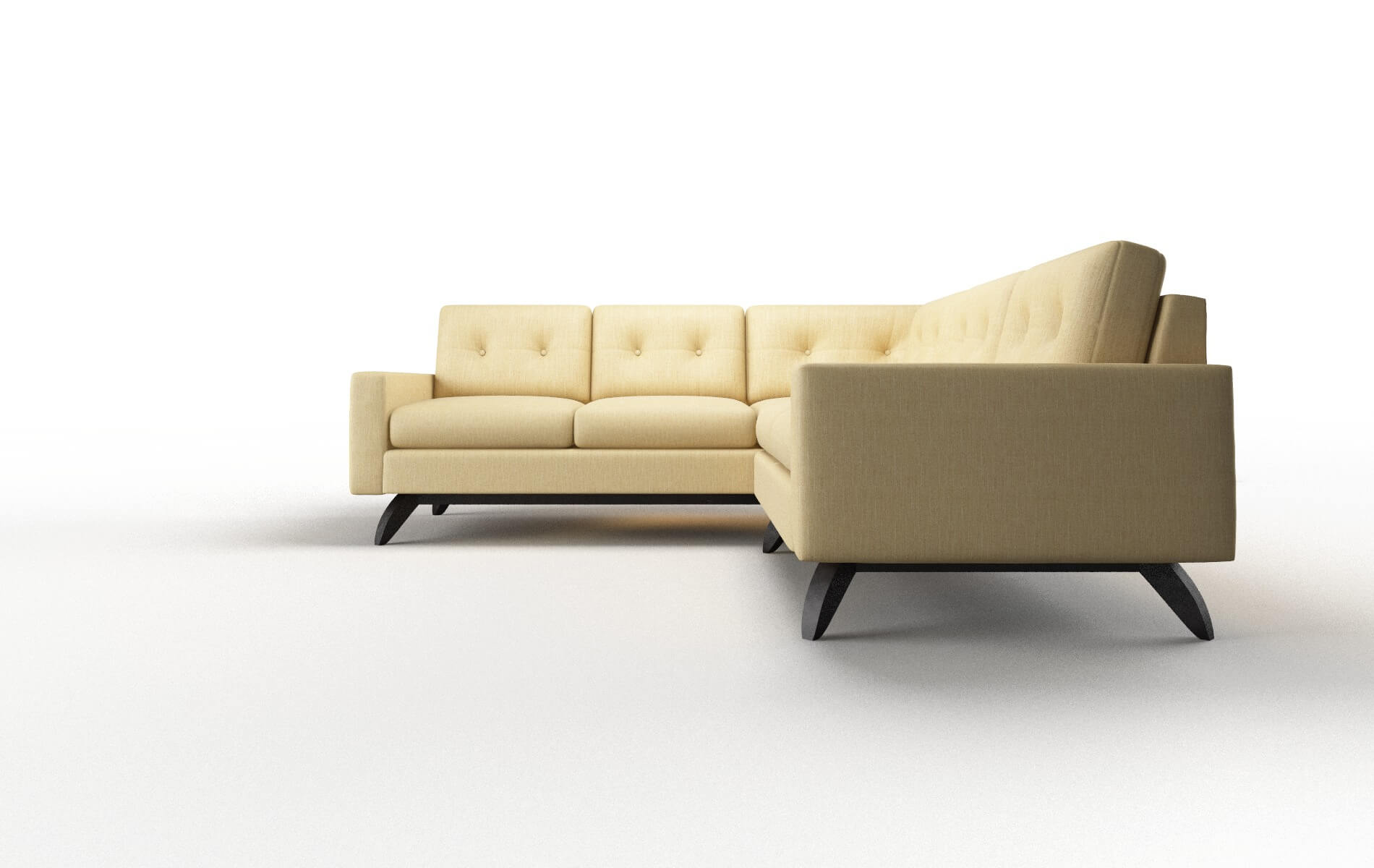 Milan Malibu Maize Sectional espresso legs 5