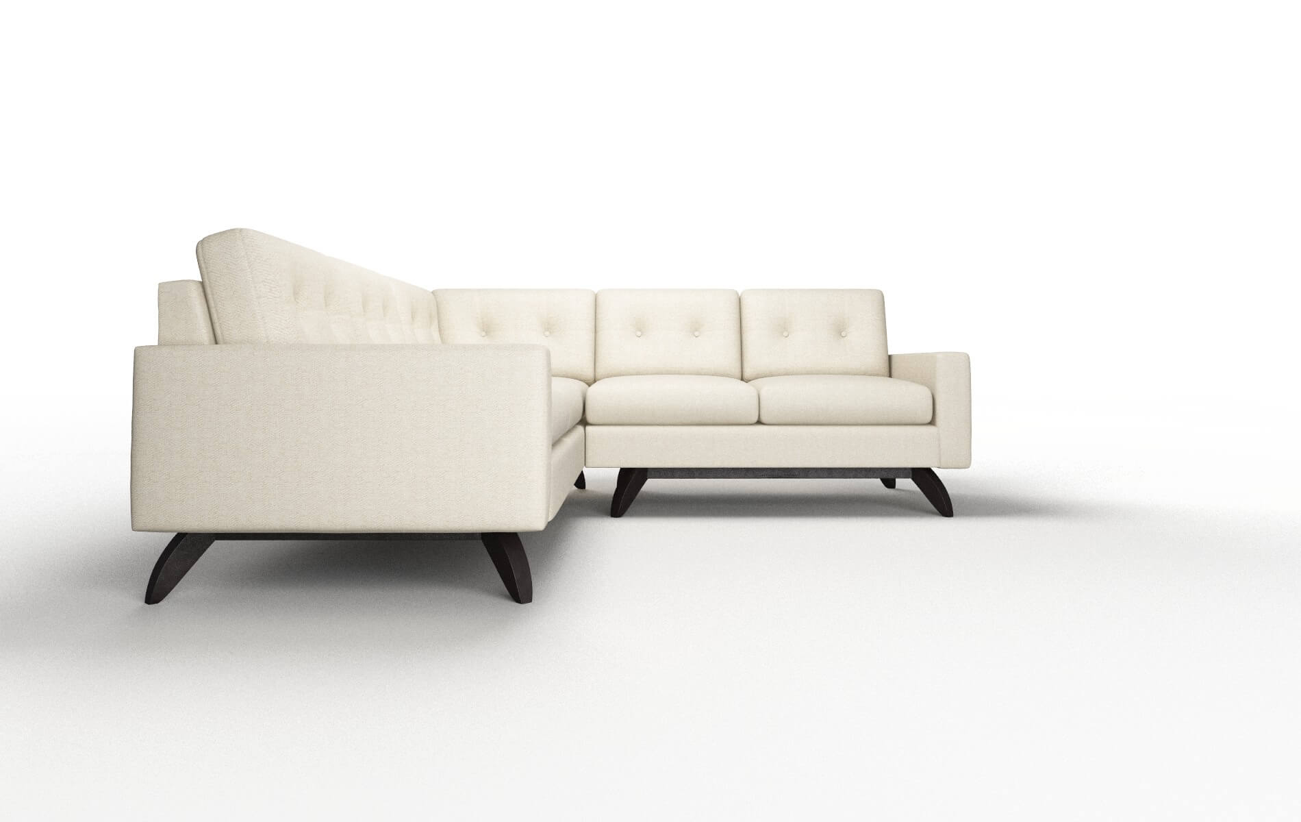 Milan Malibu Sand Sectional espresso legs 2