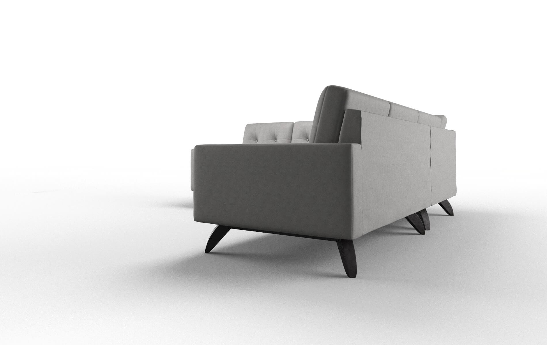 Milan Noble Smoke Sectional espresso legs 4